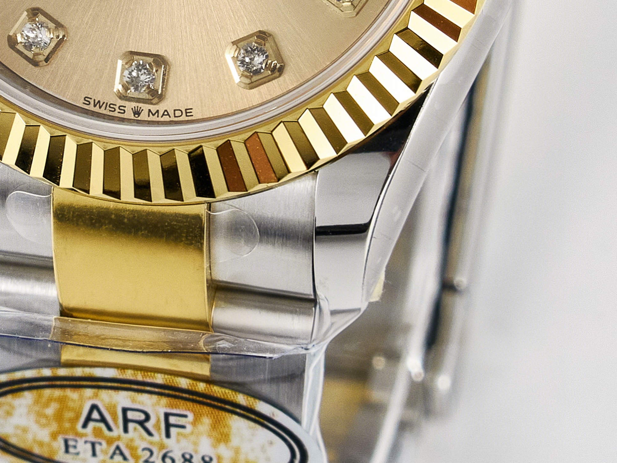 Rolex DateJust 31 278273 ARF 1:1 Best Edition 904L Steel YG Diamonds Dial on SS/YG Oyster Bracelet ETA 2688-fasswatch