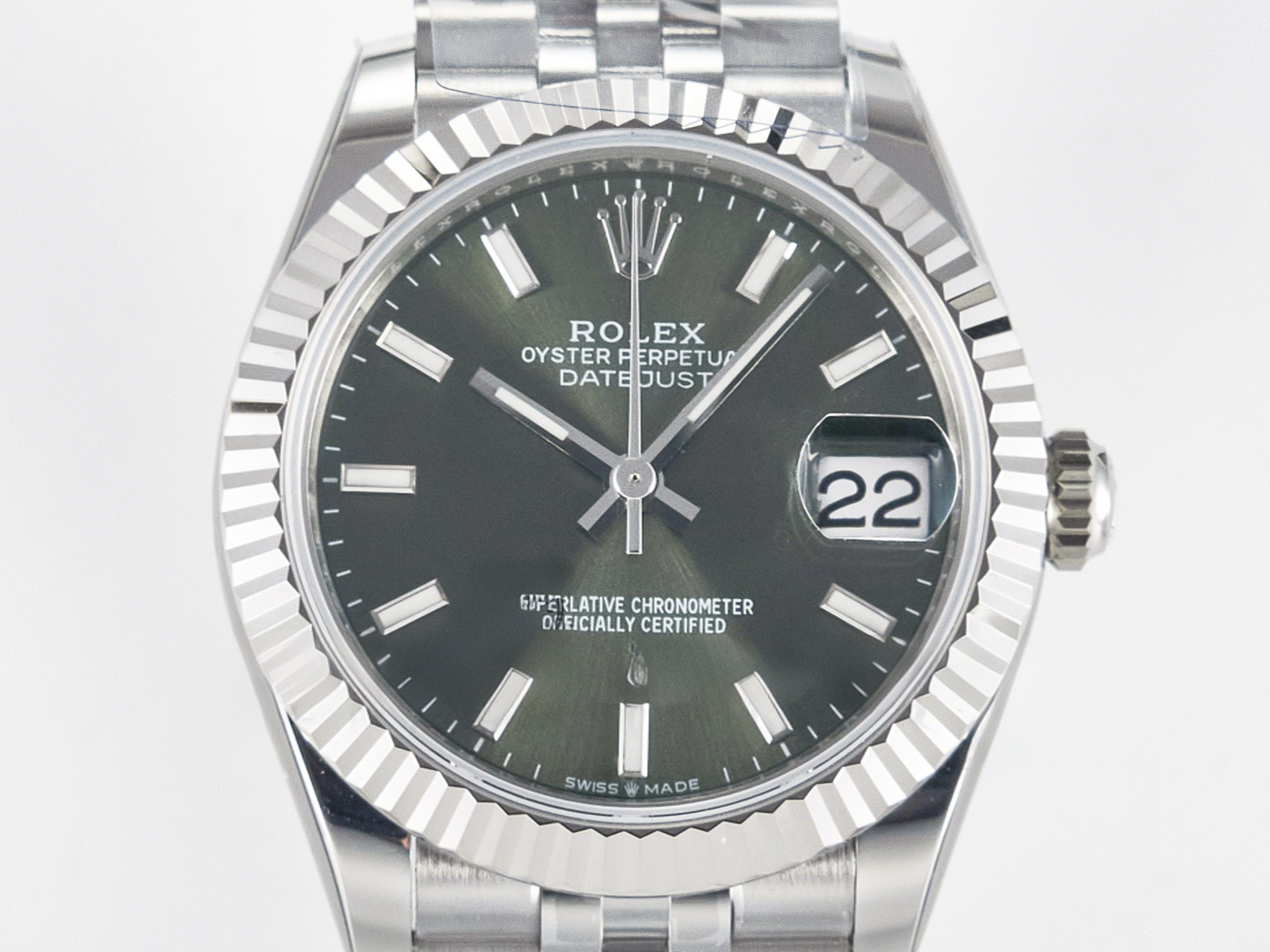 Rolex DateJust 31 278274 ARF 1:1 Best Edition 904L Steel Green Dial Stick Marker on SS Jubilee Bracelet ETA 2688-fasswatch