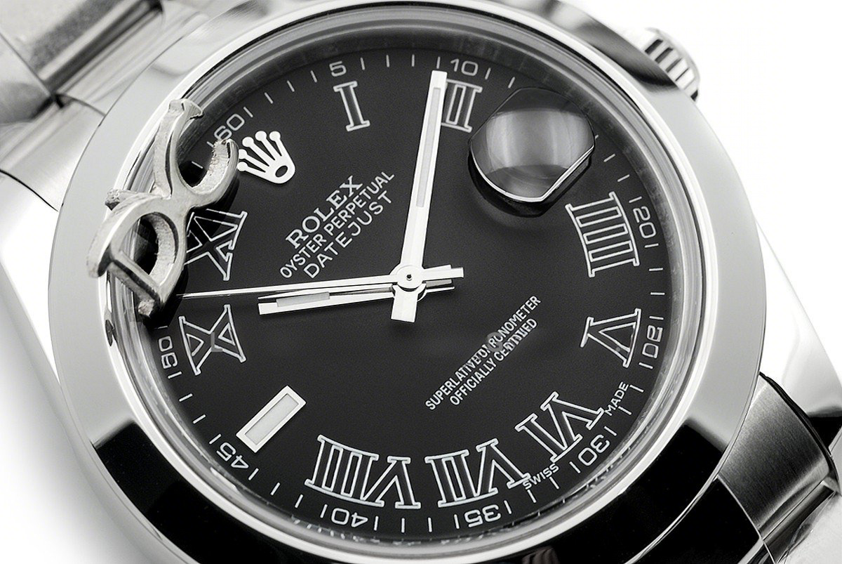 Rolex Datejust II 116300 Black Dial Roman Numerals-fasswatch