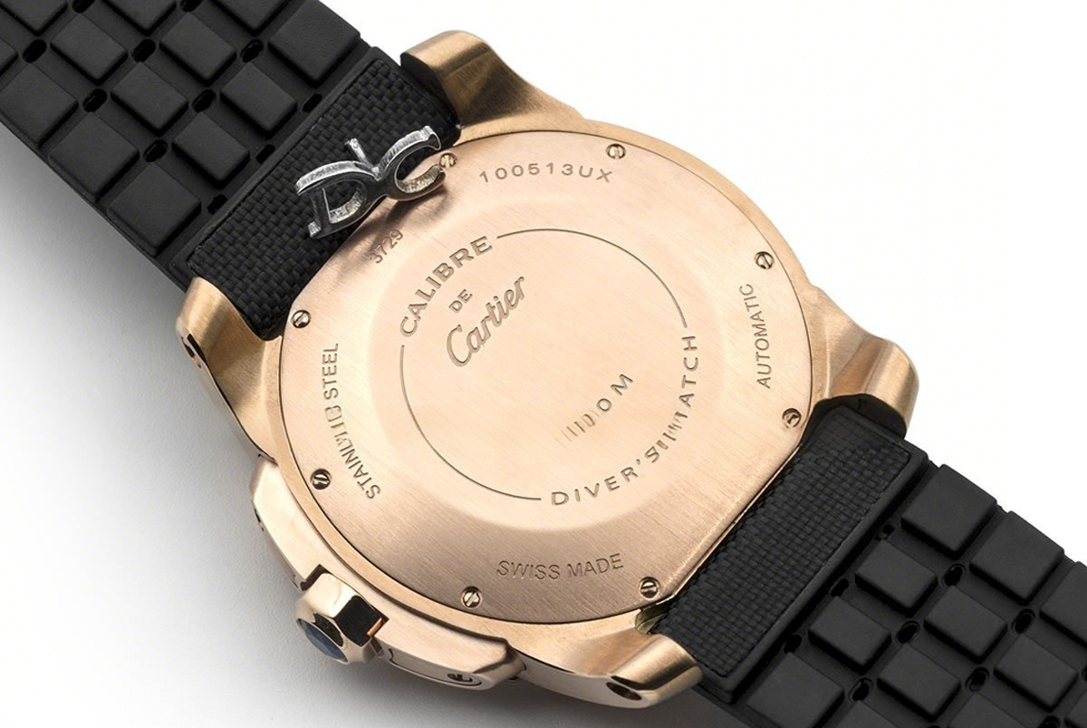 Calibre de Cartier Diver Black Dial in Rose Gold-fasswatch