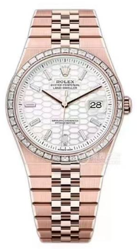 (New in 2025) Rolex M127334-0001 Land-Dweller white/blue/light blue/light white/white rose-fasswatch