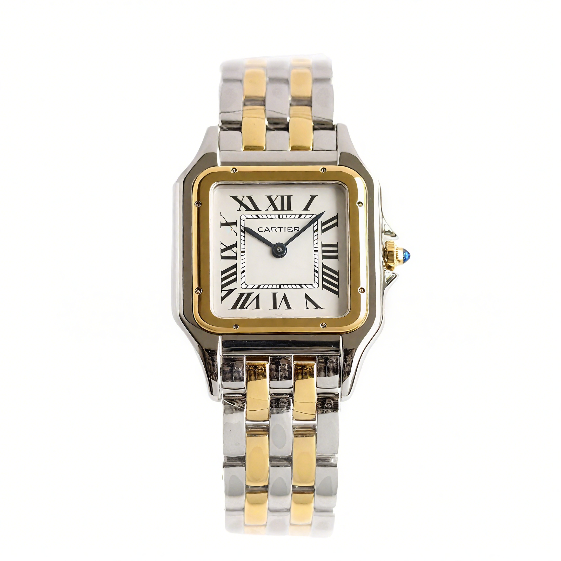 Cartier Panthère De Cartier 22mm White Dial in Steel/Yellow Gold-fasswatch