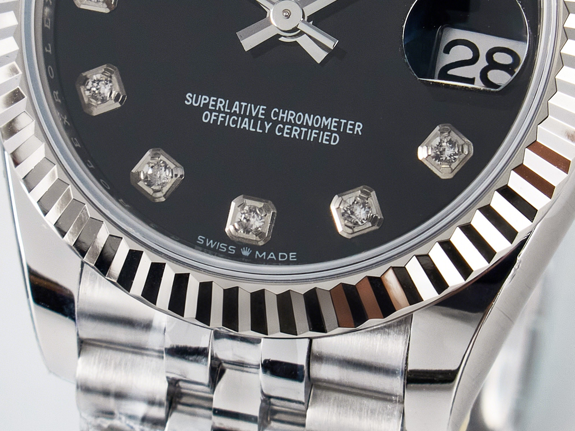 Rolex DateJust 31 278274 ARF 1:1 Best Edition 904L Steel Black Diamonds Dial on SS Jubilee Bracelet ETA 2688-fasswatch