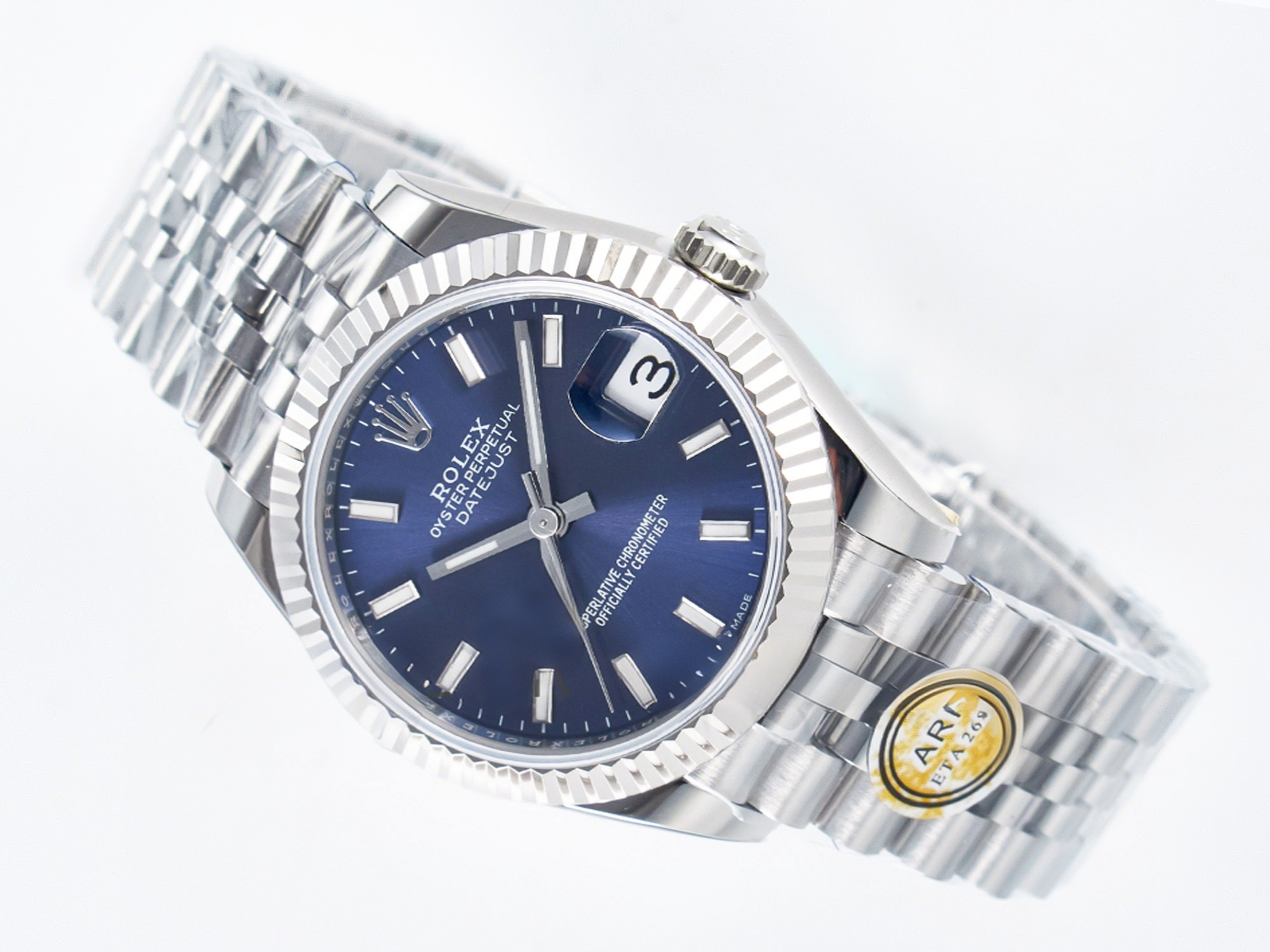 Rolex DateJust 31 278274 ARF 1:1 Best Edition 904L Steel Blue Dial Stick Marker on SS Jubilee Bracelet ETA 2688-fasswatch