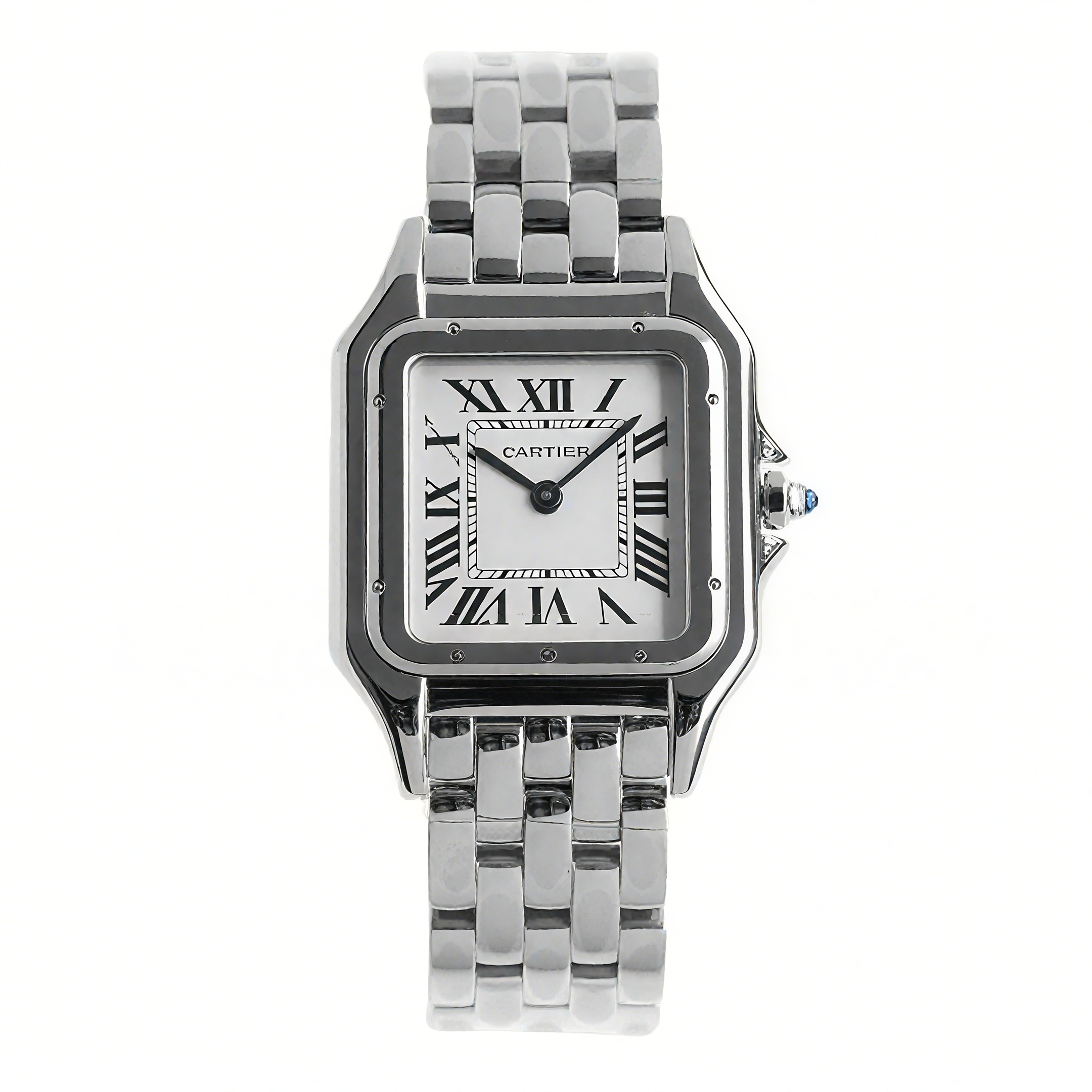 Cartier Panthère De Cartier 22mm White Dial in Steel-fasswatch