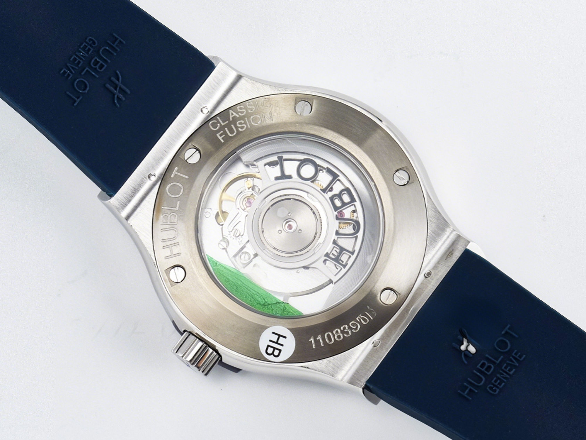 Hublot Classic Fusion Bang 42mm HBF 1:1 Best Edition Blue Dial Diamonds Bezel on Blue Rubber Strap A2892-fasswatch