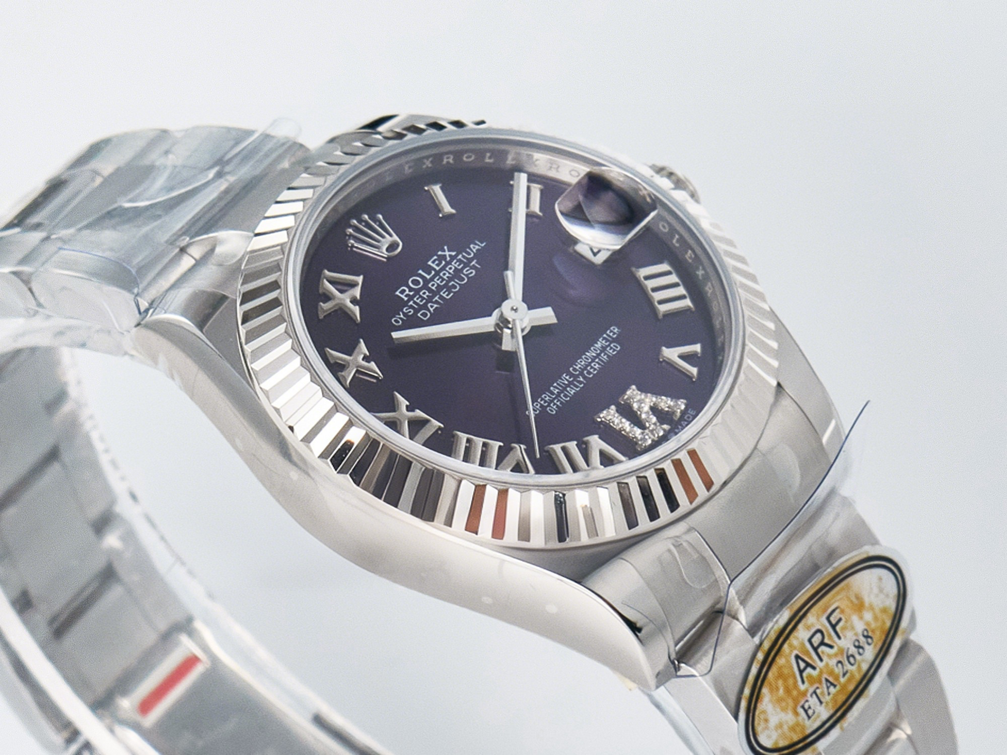 Rolex DateJust 31 278274 ARF 1:1 Best Edition 904L Steel Purple Roman Dial on SS Oyster Bracelet ETA 2688-fasswatch