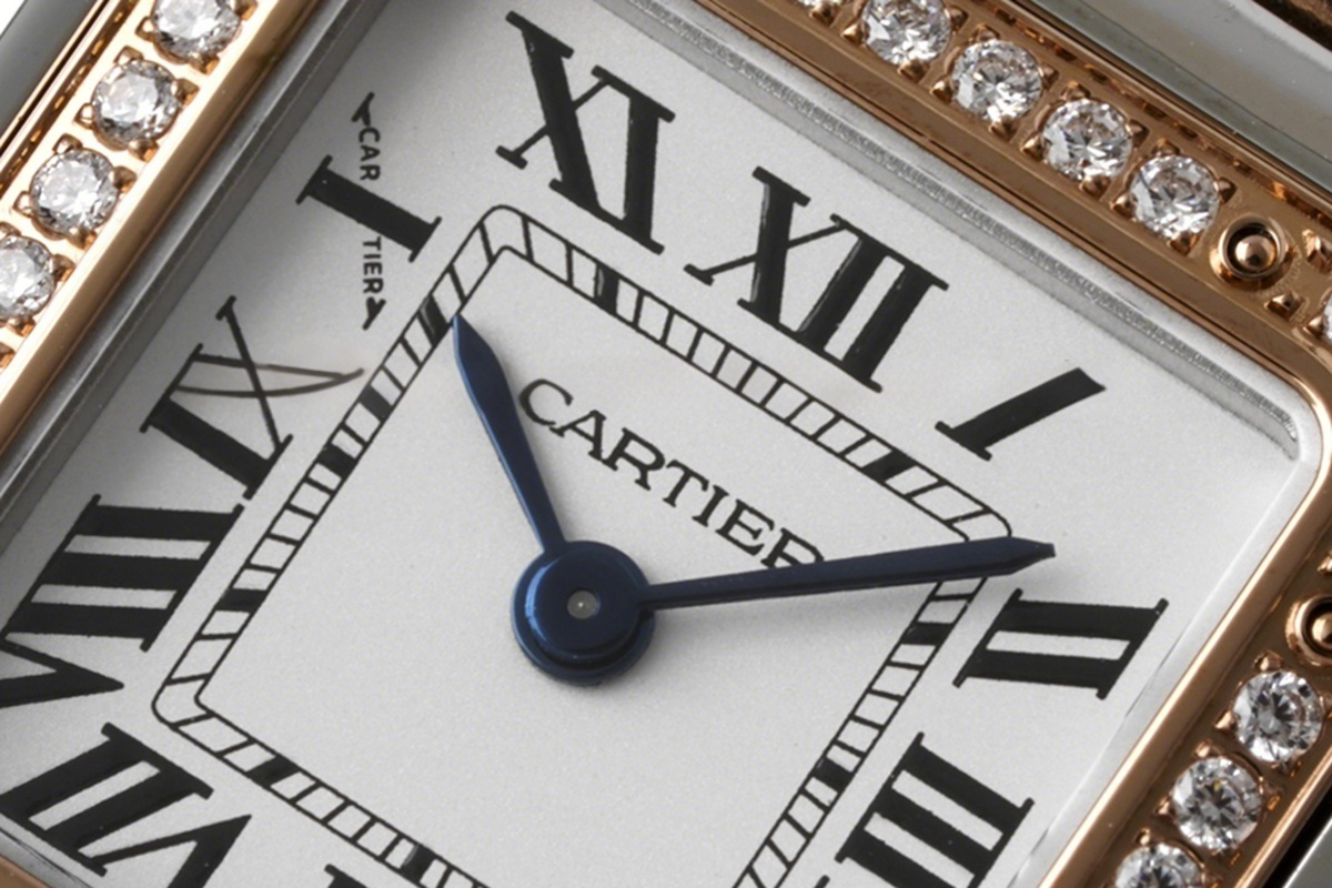 Cartier Panthère De Cartier 22mm White Dial in Steel/Rose Gold with Diamond Bezel-fasswatch
