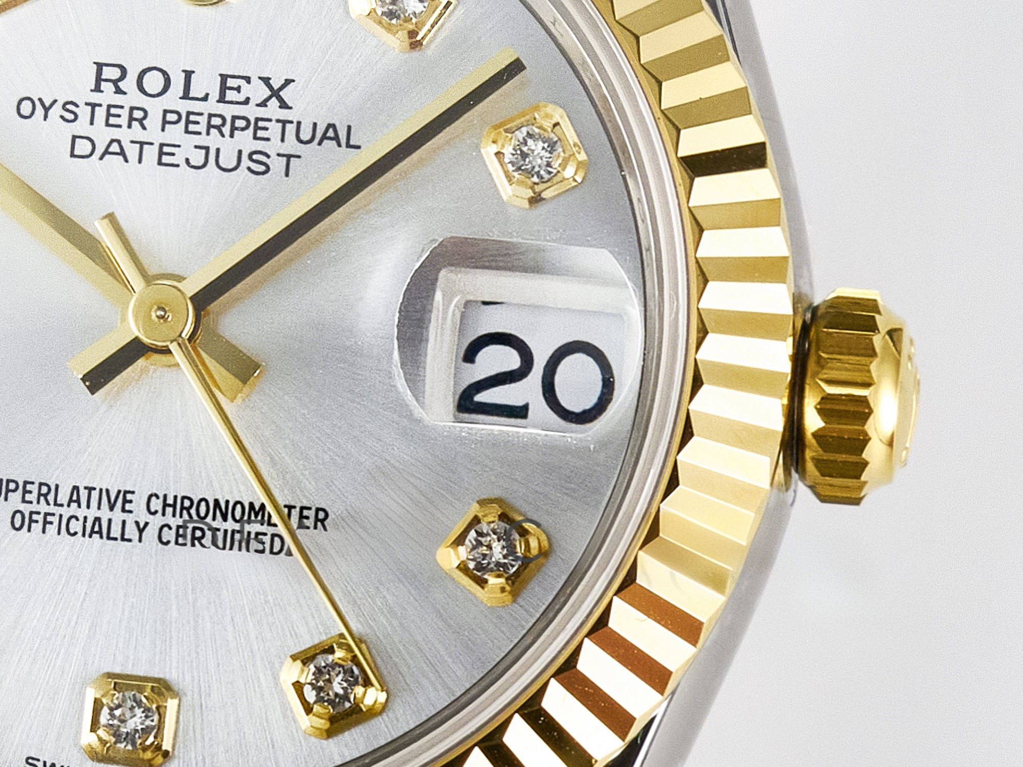 Rolex DateJust 31 278273 ARF 1:1 Best Edition 904L Steel Silver Diamonds Dial on SS/YG Jubilee Bracelet ETA 2688-fasswatch