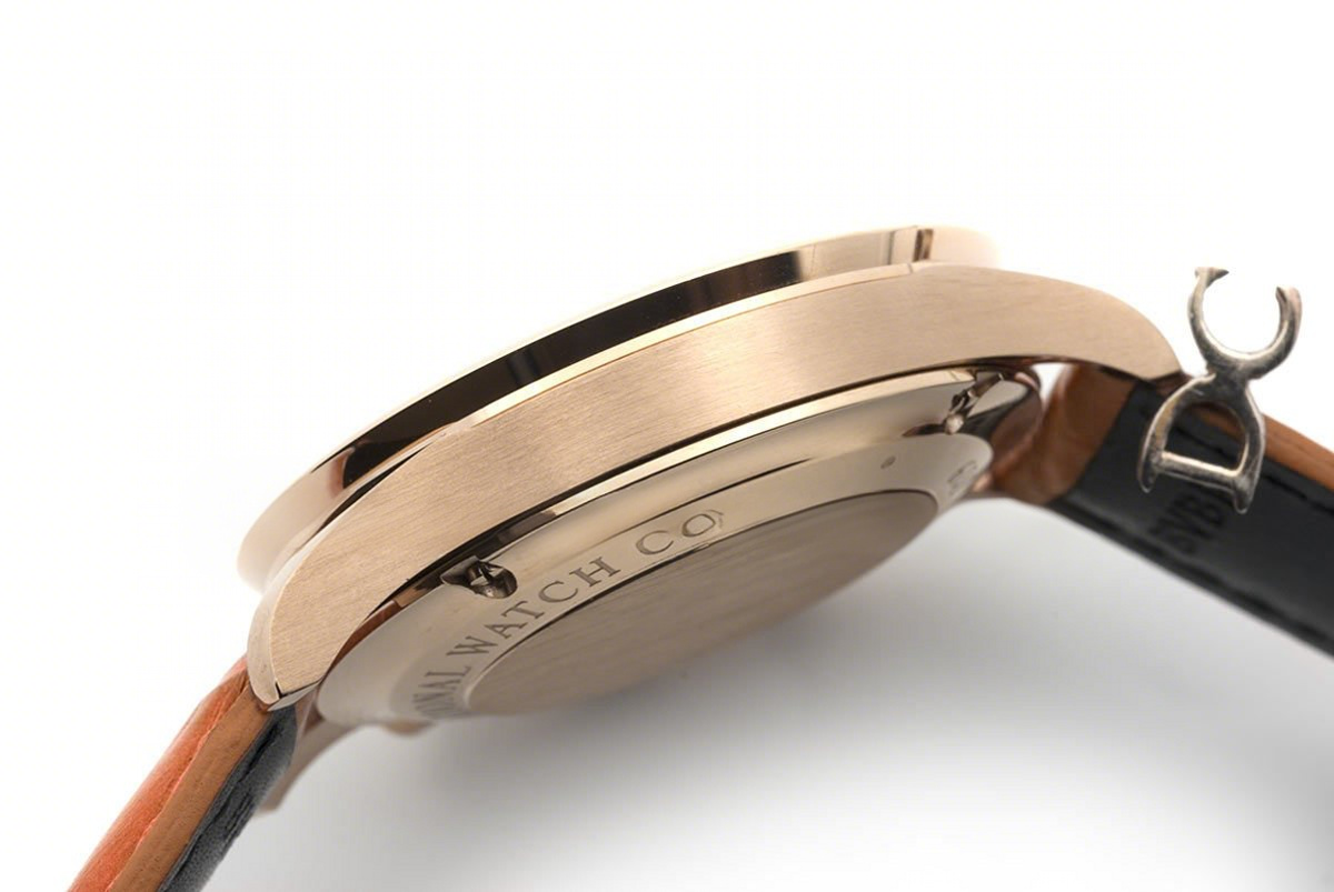 IWC Portugieser Chronograph Automatic White Dial in Rose Gold on Orange Leather Strap-fasswatch