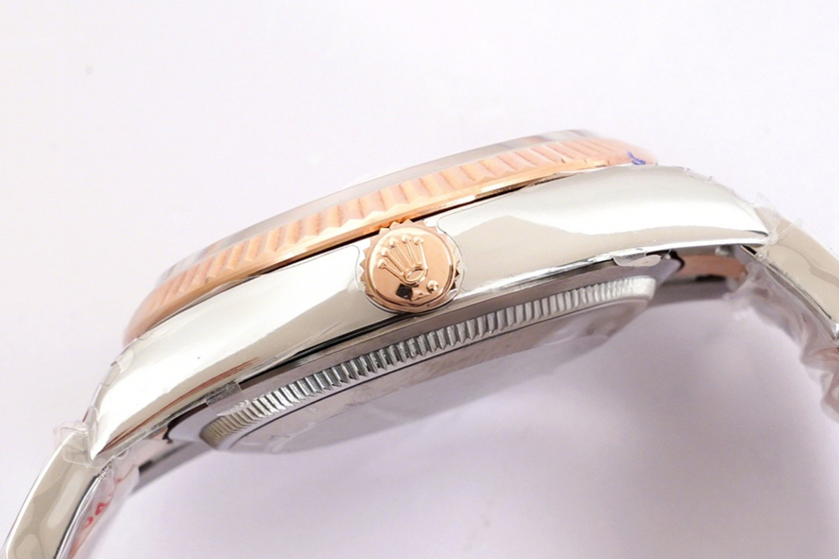 Rolex Datejust 36 126231 Silver Motif Dial in Steel/Rose Gold in Oyster Bracelet-fasswatch