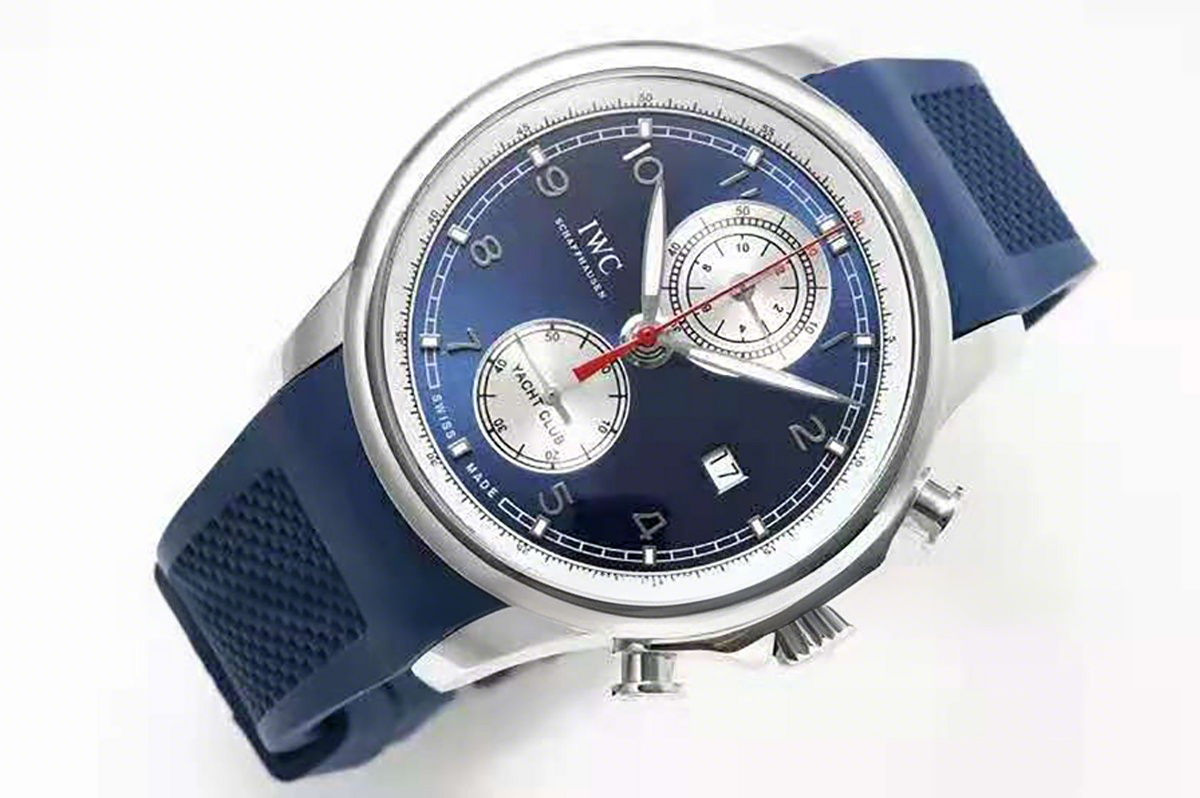 IWC Portugieser Yacht Club Chronograph IW390705 Blue Dial in Steel-fasswatch