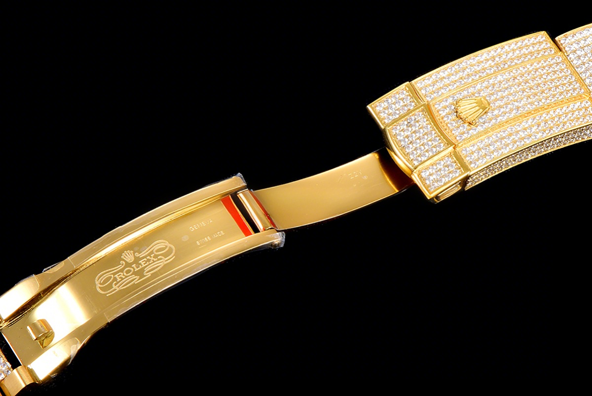 Rolex Datejust 41 126334 Diamond Paved Dial with Arabic Markers in Yellow Gold-fasswatch