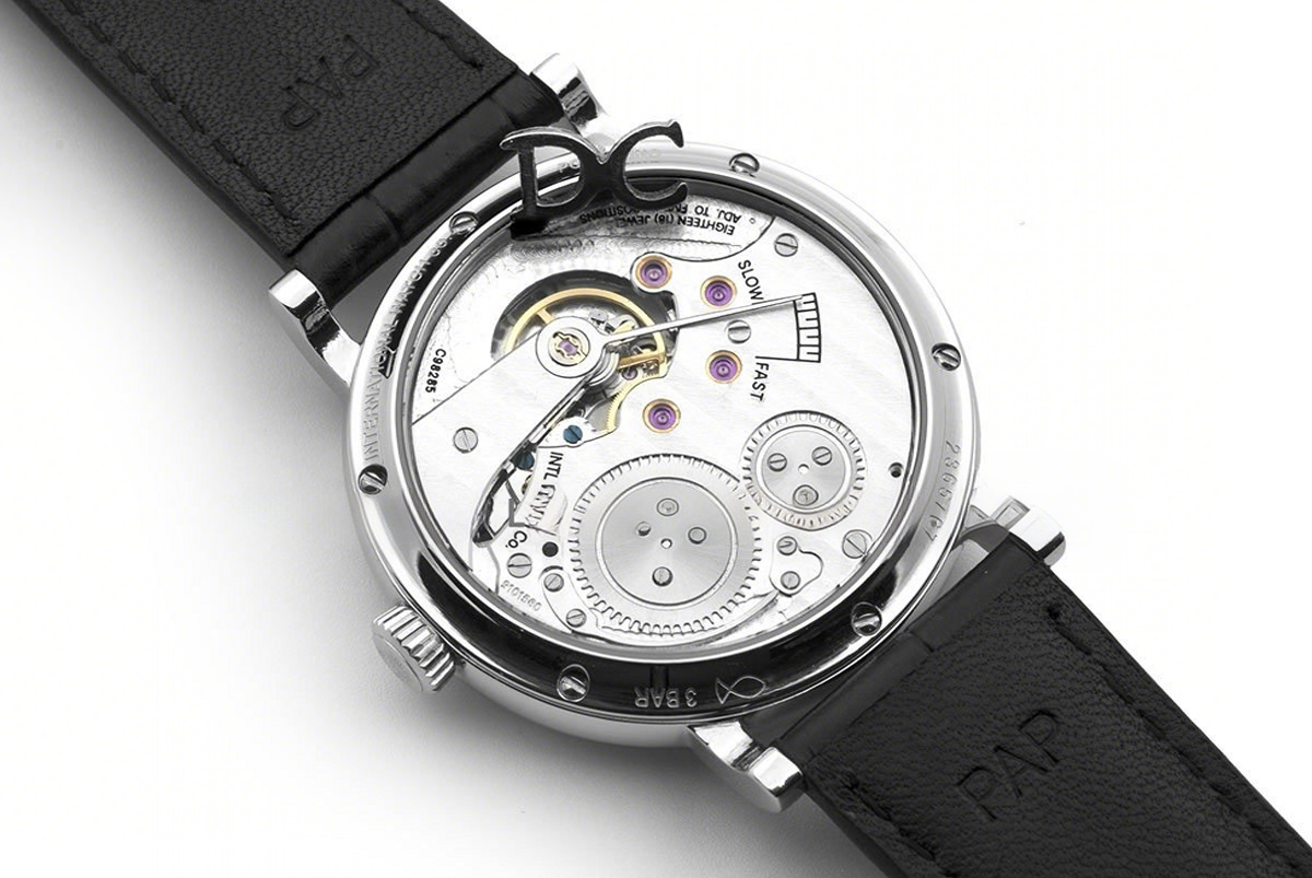 IWC Vintage Portofino Hand Wound IW544801 Black Dial in Steel-fasswatch