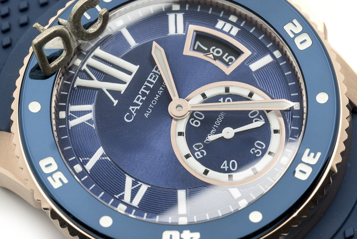 Calibre de Cartier Diver Blue Dial in Rose Gold-fasswatch