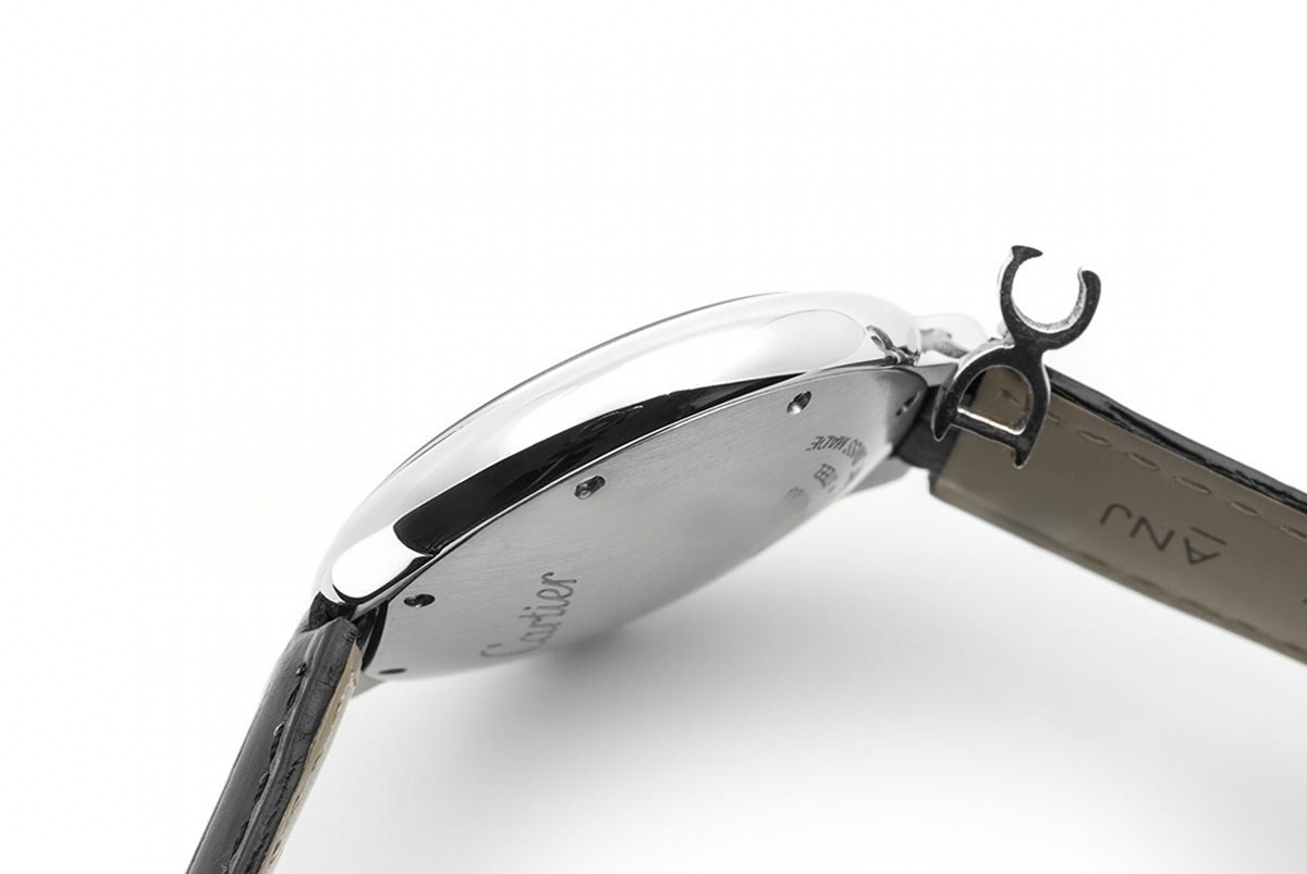 Ballon Bleu de Cartier 36mm White Dial in Steel on Black Leather Strap-fasswatch