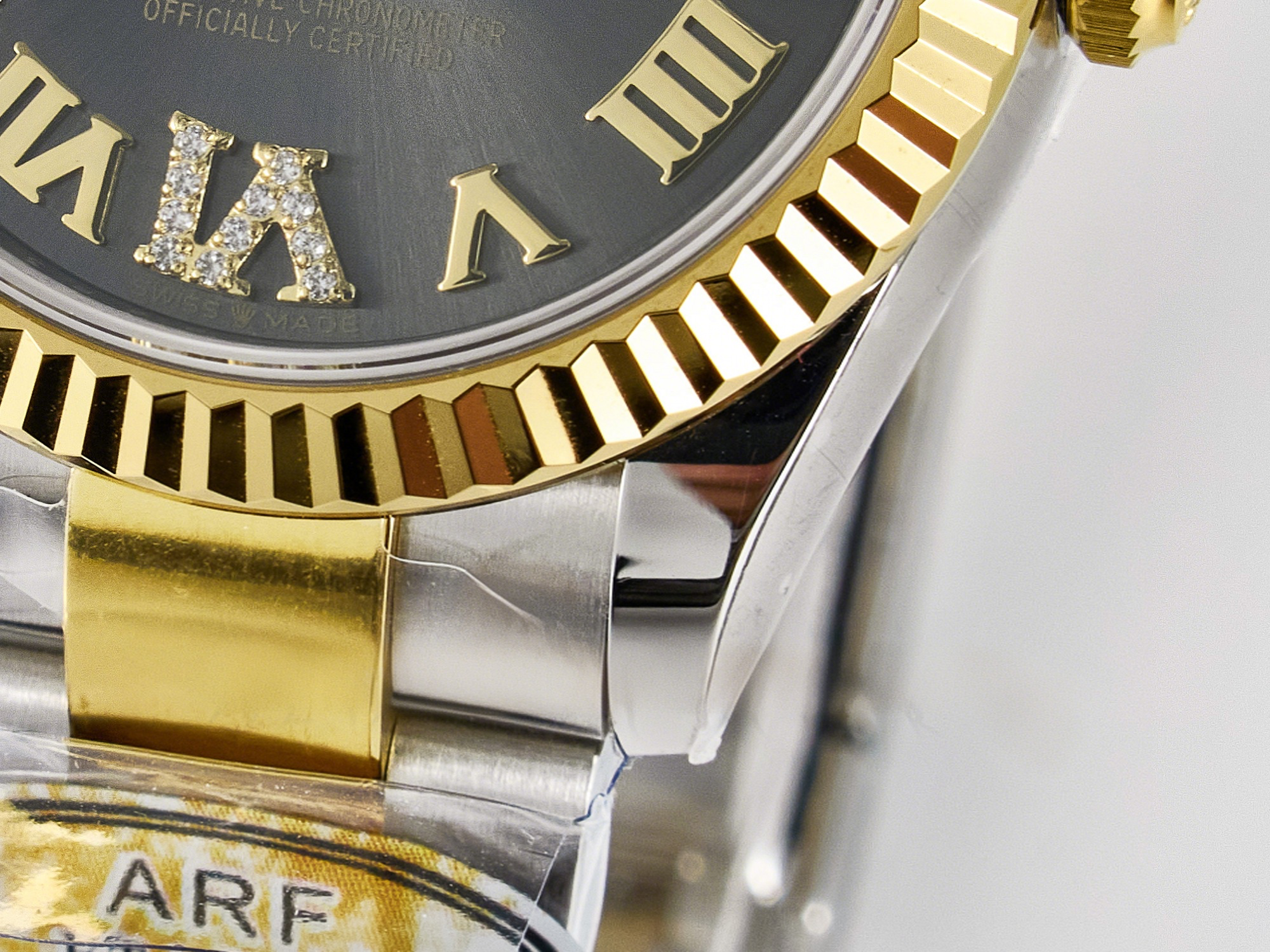 Rolex DateJust 31 278273 ARF 1:1 Best Edition 904L Steel Gray Roman Diamonds Dial on SS/YG Oyster Bracelet ETA 2688-fasswatch