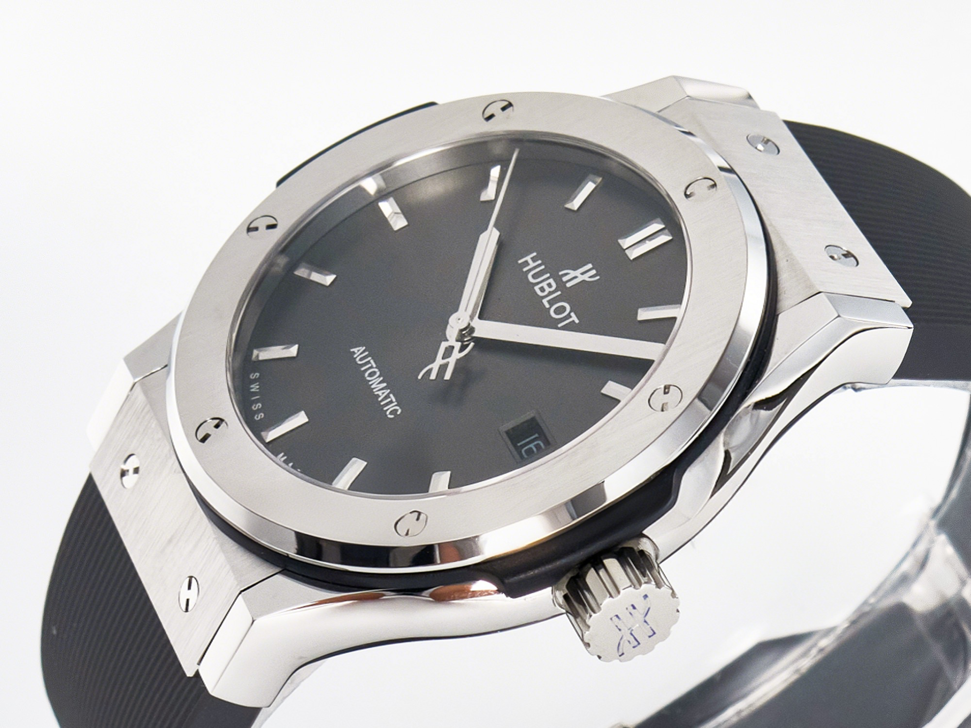 Hublot Classic Fusion Bang 42mm HBF 1:1 Best Edition Gray Dial on Gray Rubber Strap A2892-fasswatch