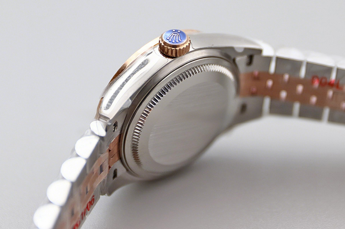 Rolex Ladies Datejust 279171 Olive Green Dial with Diamond Markers in Rose Gold/Steel-fasswatch