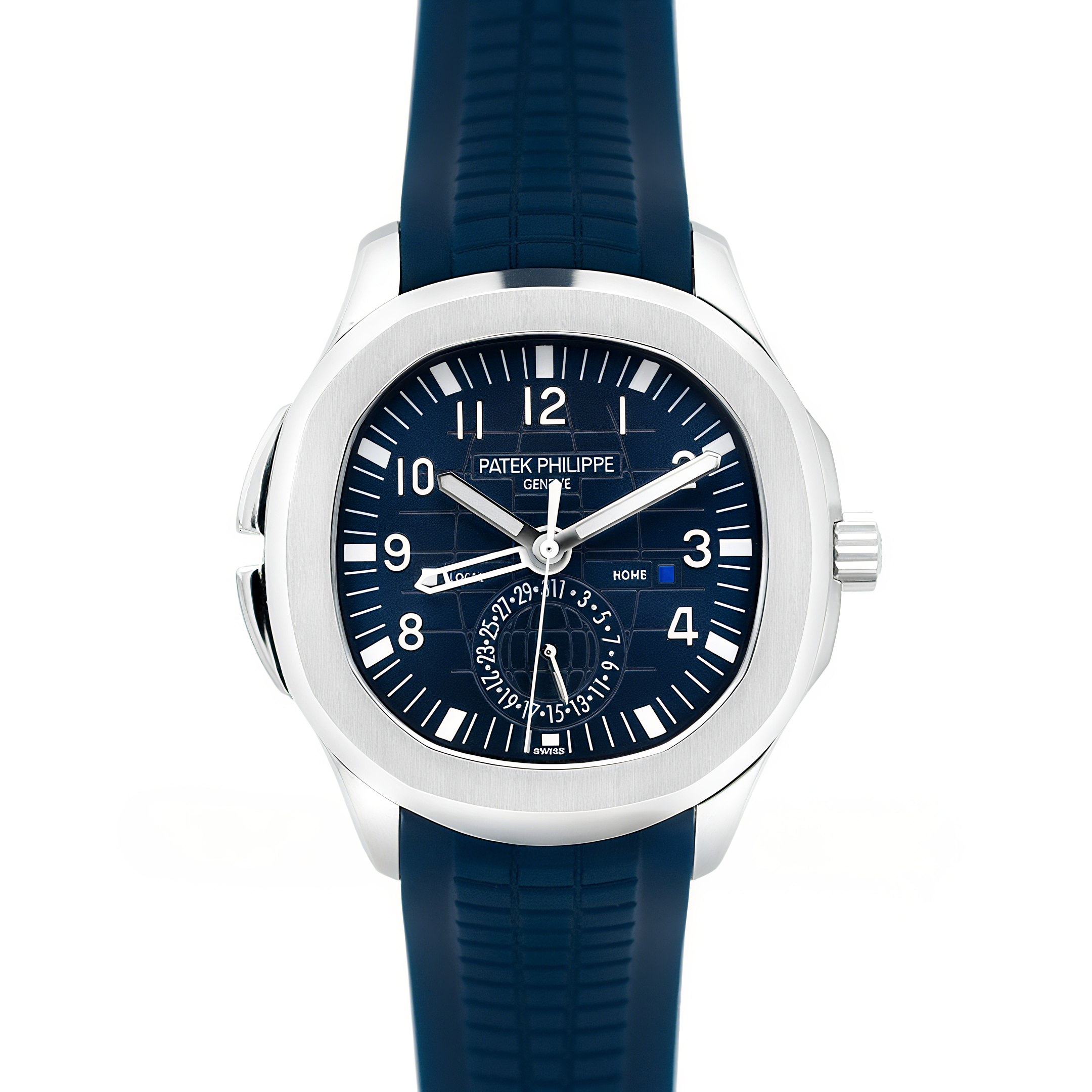 Patek Philippe Aquanaut Time Travel 5164A Blue dial in Steel-fasswatch