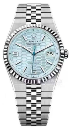 (New in 2025) Rolex M127334-0001 Land-Dweller white/blue/light blue/light white/white rose-fasswatch