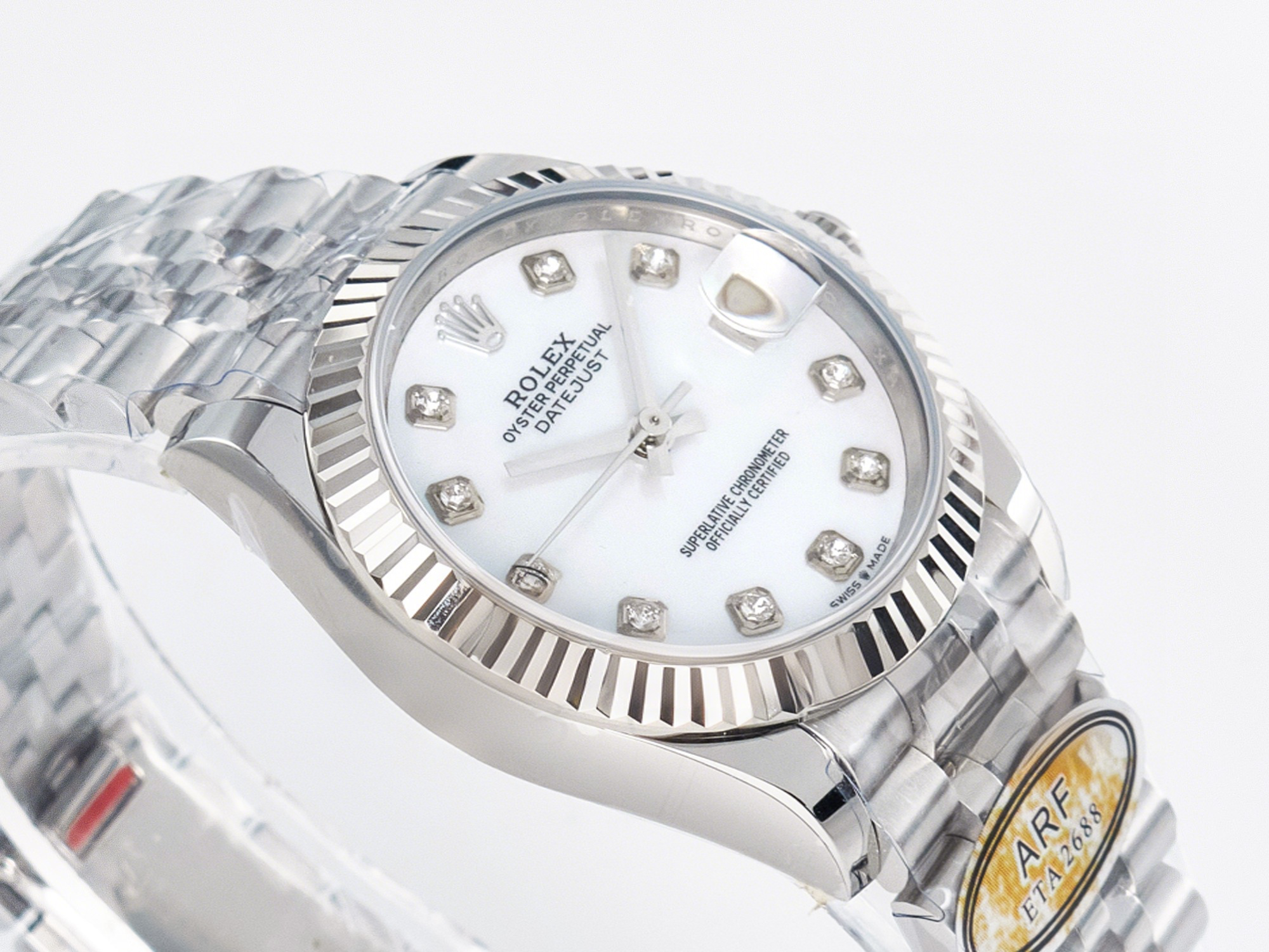 Rolex DateJust 31 278274 ARF 1:1 Best Edition 904L Steel White MOP Diamonds Dial on SS Jubilee Bracelet ETA 2688-fasswatch