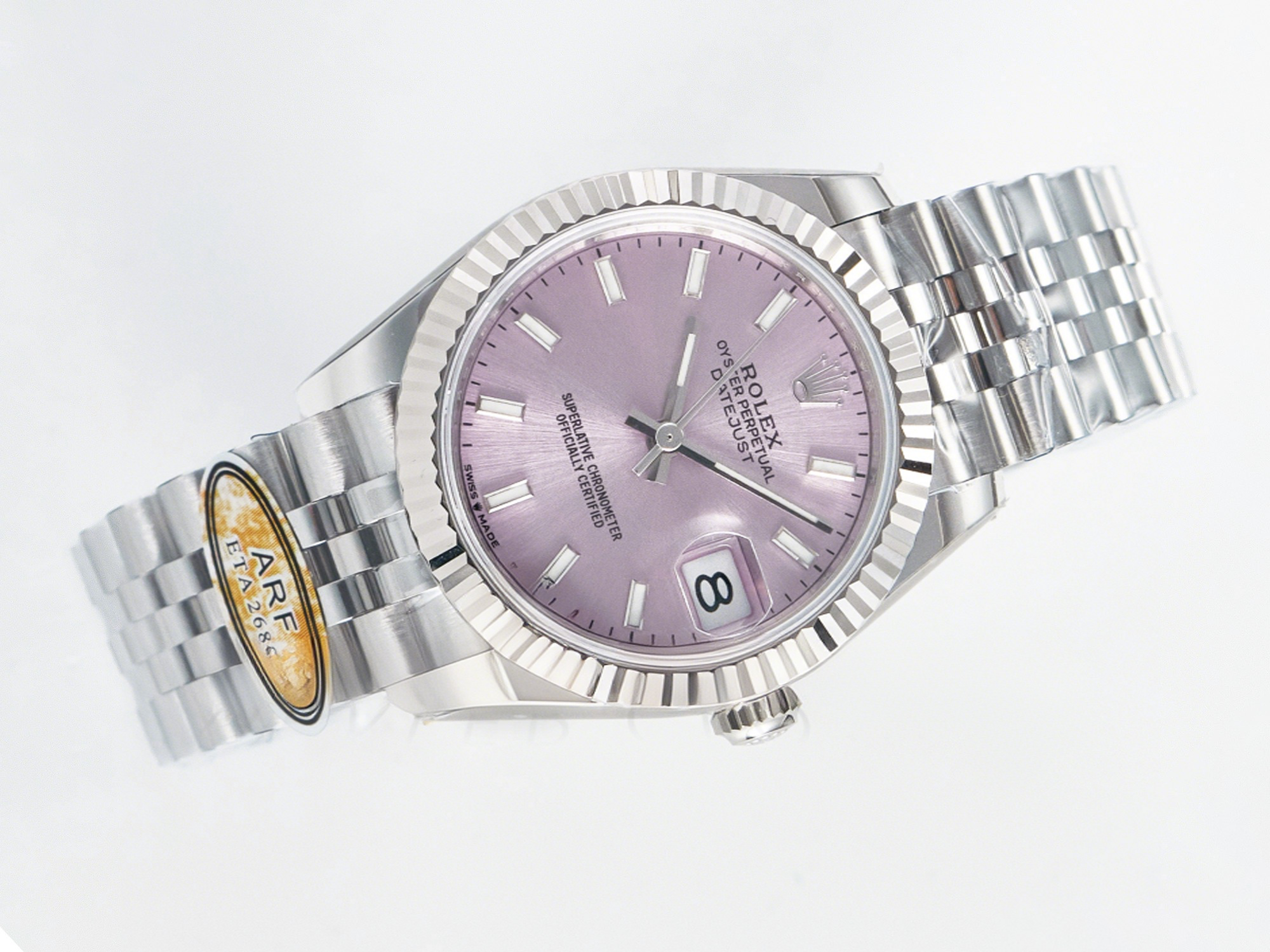 Rolex DateJust 31 278274 ARF 1:1 Best Edition 904L Steel Pink Dial Stick Marker on SS Jubilee Bracelet ETA 2688-fasswatch