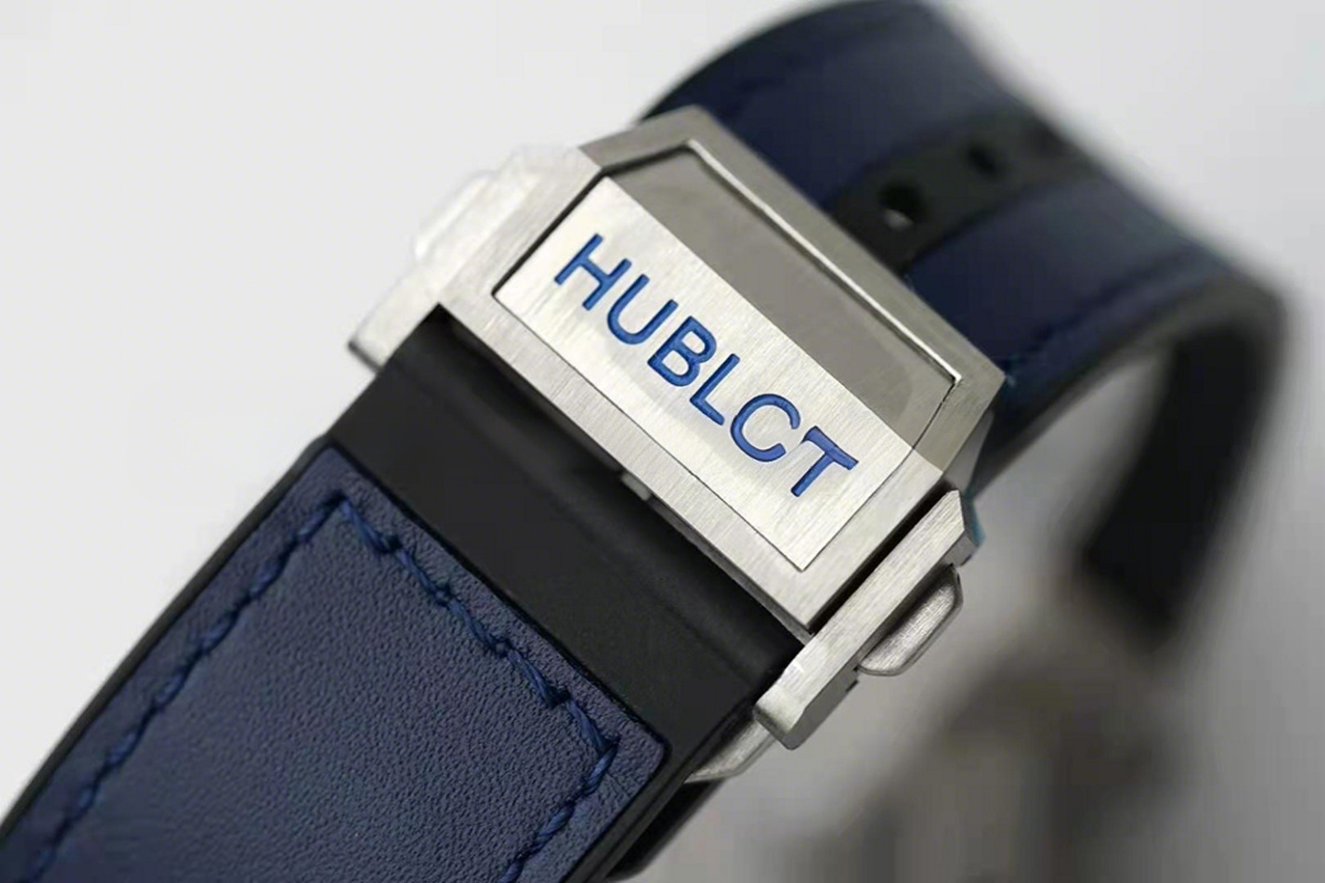 Hublot Big Bang Unico Sang Bleu in Titanium on Blue Leather Strap-fasswatch