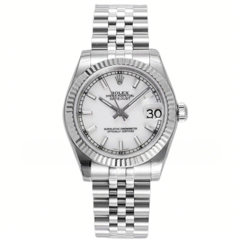 Rolex Datejust 31 278274 White Dial Stick Markers in Steel-fasswatch