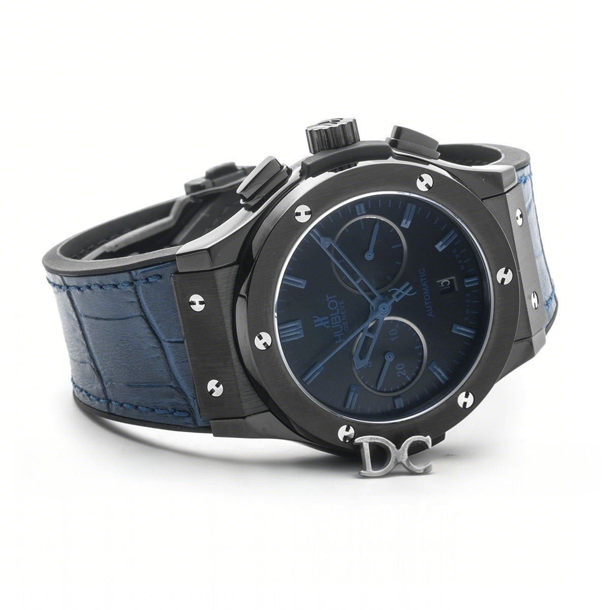Hublot Classic Fusion Chronograph Blue Dial in PVD-fasswatch