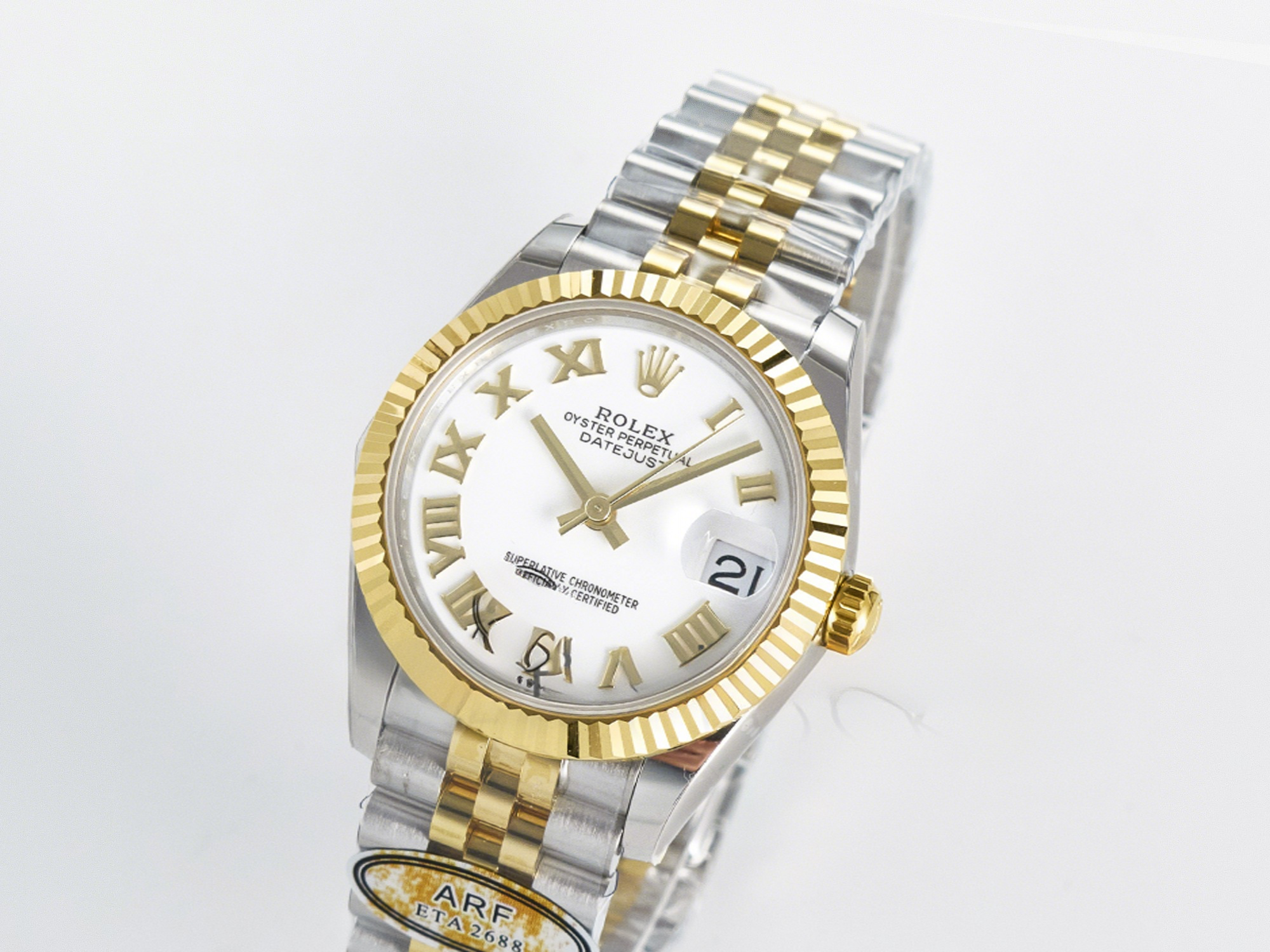 Rolex DateJust 31 278273 ARF 1:1 Best Edition 904L Steel White Roman Dial on SS/YG Jubilee Bracelet ETA 2688-fasswatch