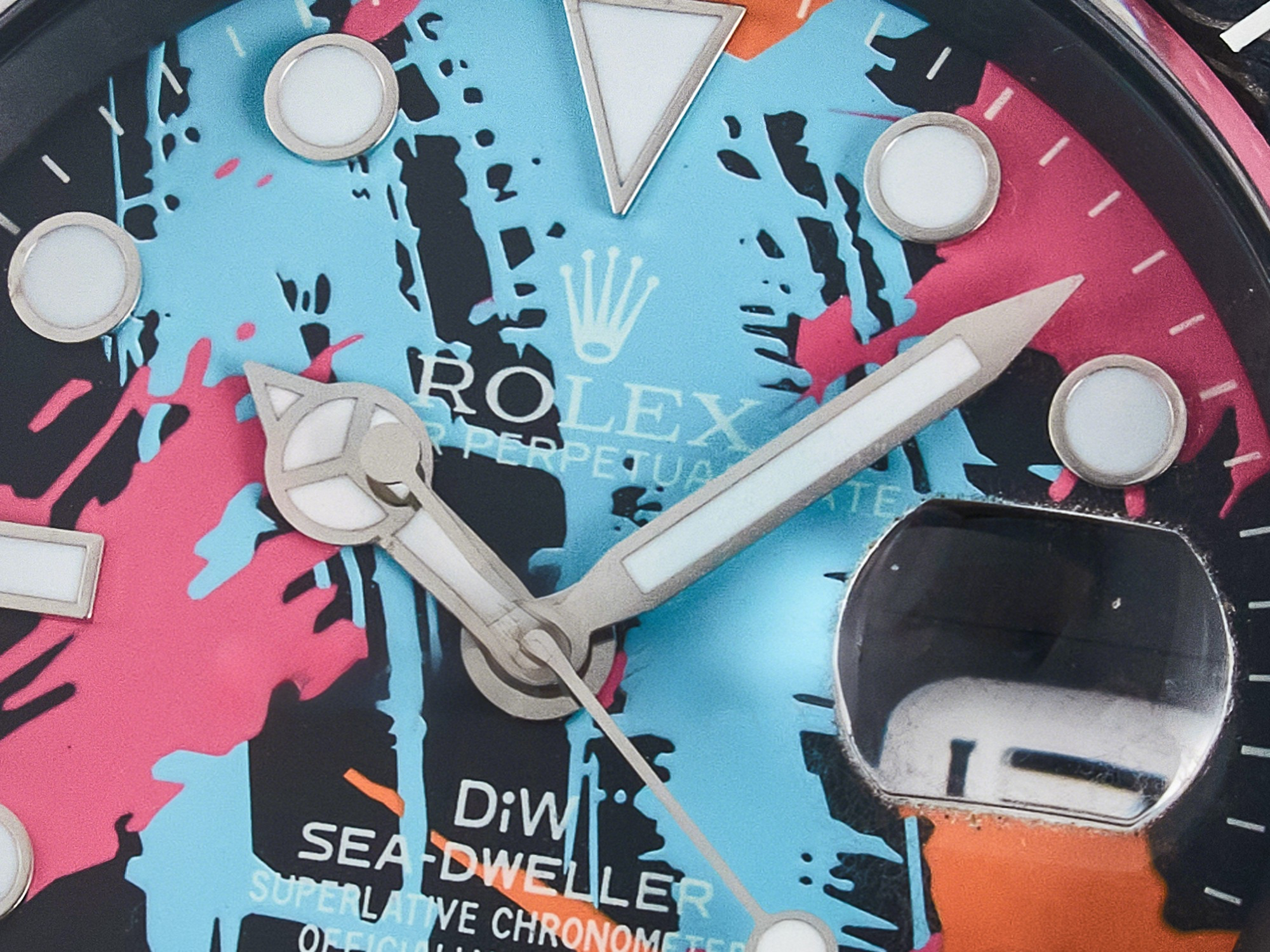 Rolex Sea Dweller 43mm Carbon DIWF Best Edition Graffiti Dial on Black Nylon Strap A2824-fasswatch