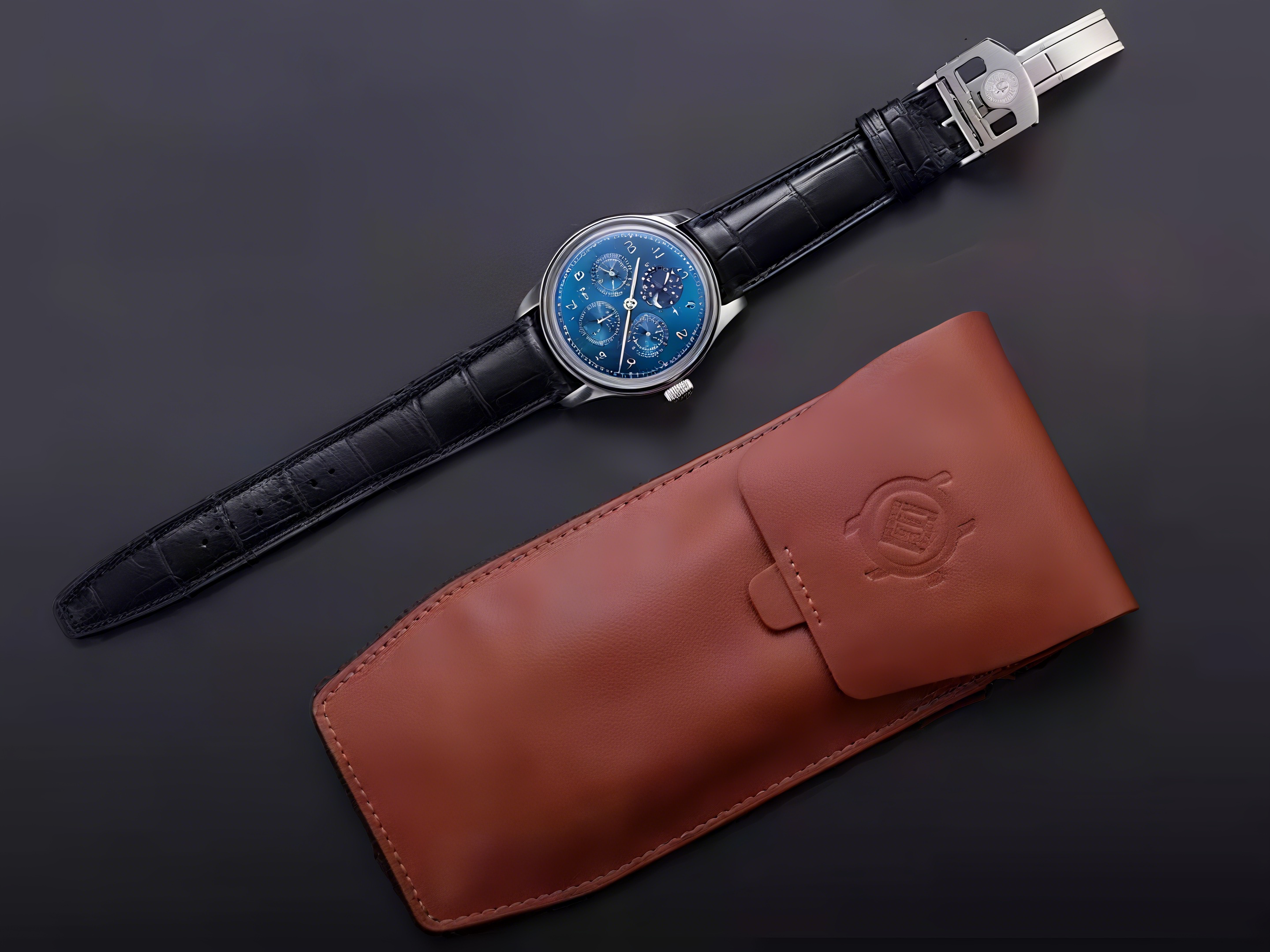 IWC Portugieser Perpetual Calendar IW503401 Blue Dial in White Gold-fasswatch