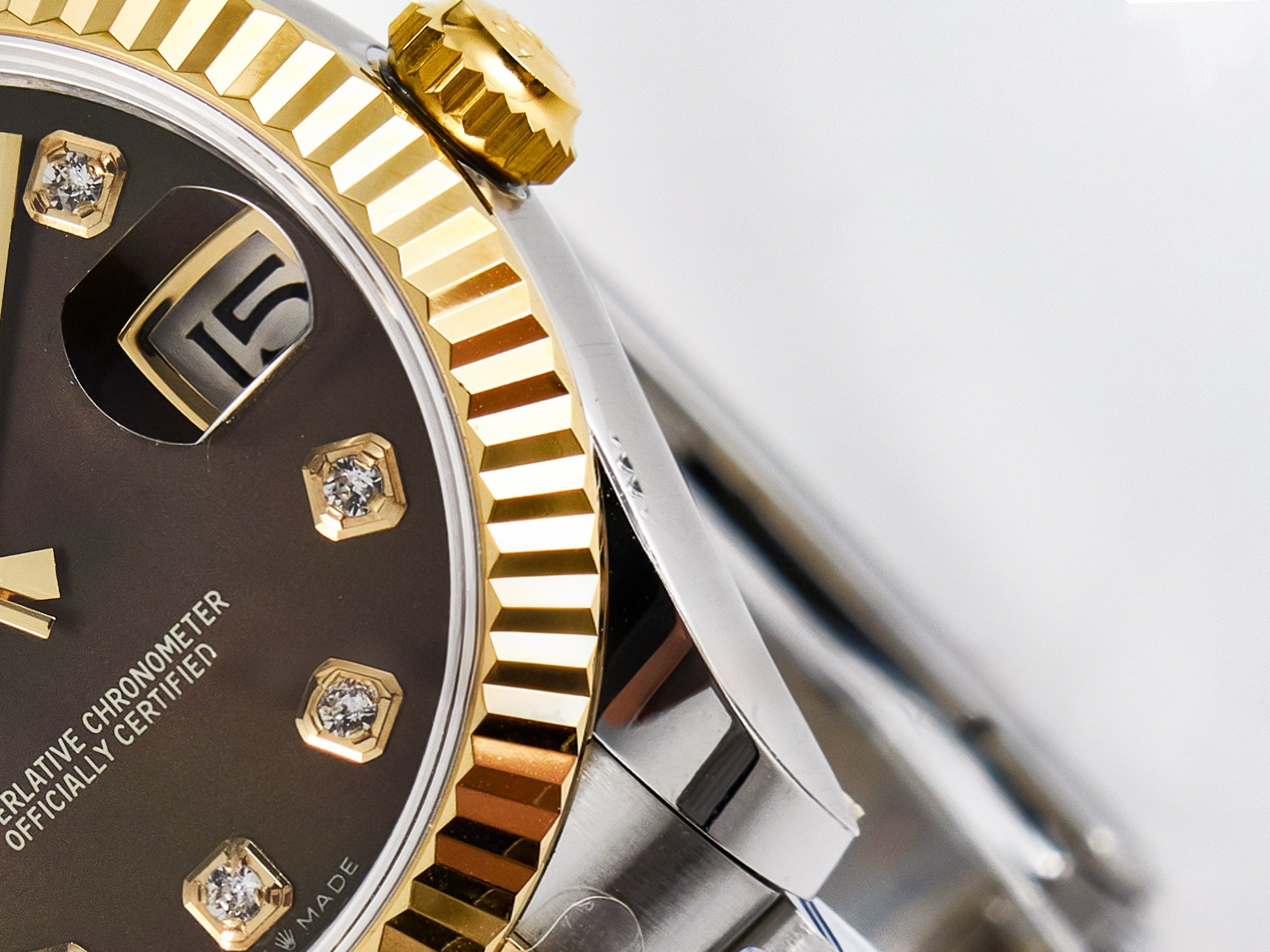 Rolex DateJust 31 278273 ARF 1:1 Best Edition 904L Steel Brown Diamonds Dial on SS/YG Oyster Bracelet ETA 2688-fasswatch