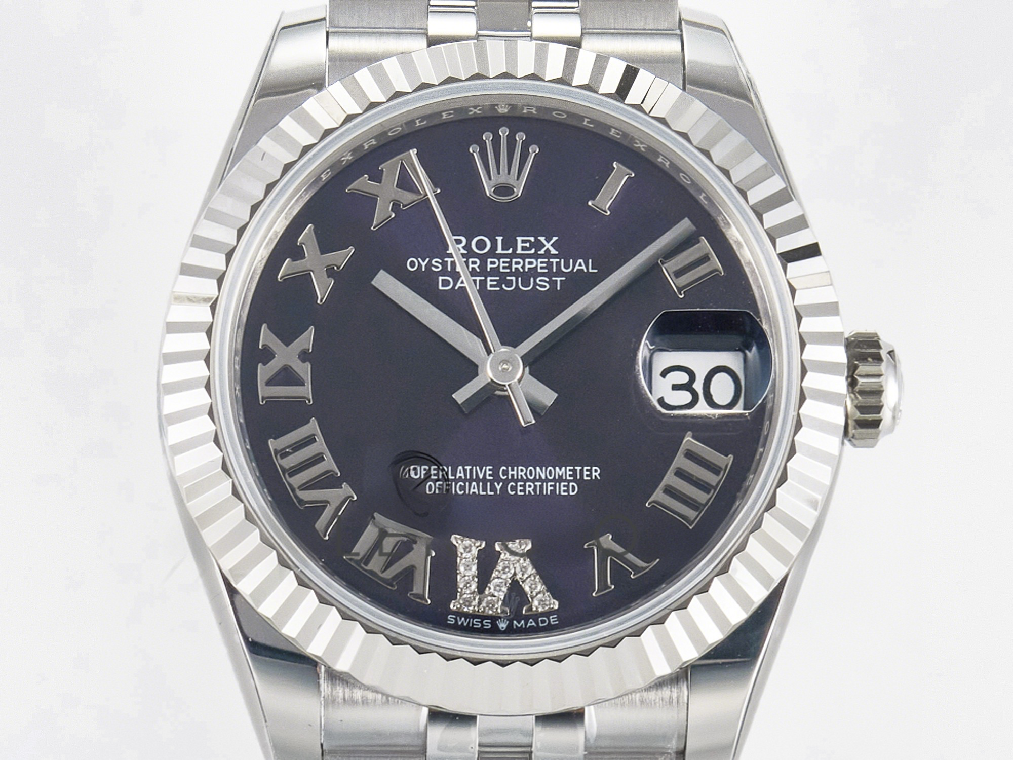 Rolex DateJust 31 278274 ARF 1:1 Best Edition 904L Steel Purple Roman Dial on SS Jubilee Bracelet ETA 2688-fasswatch