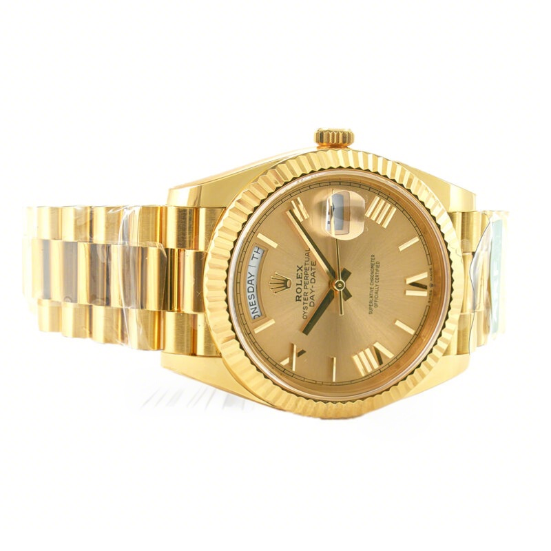 Rolex Daydate 40 228238 Champagne Dial with Roman Marker in Yellow Gold (Gain Weight)-fasswatch