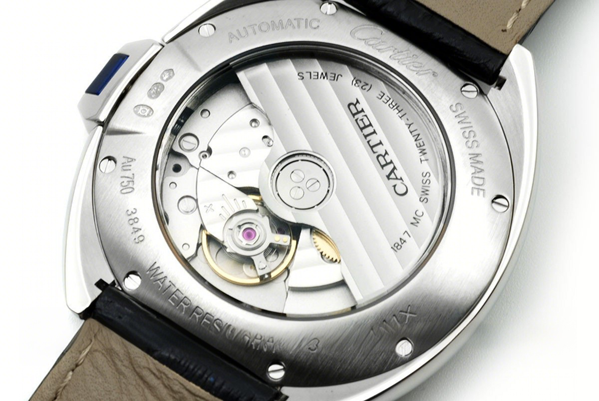 Cle de Cartier in Steel 35mm with Diamond Bezel-fasswatch