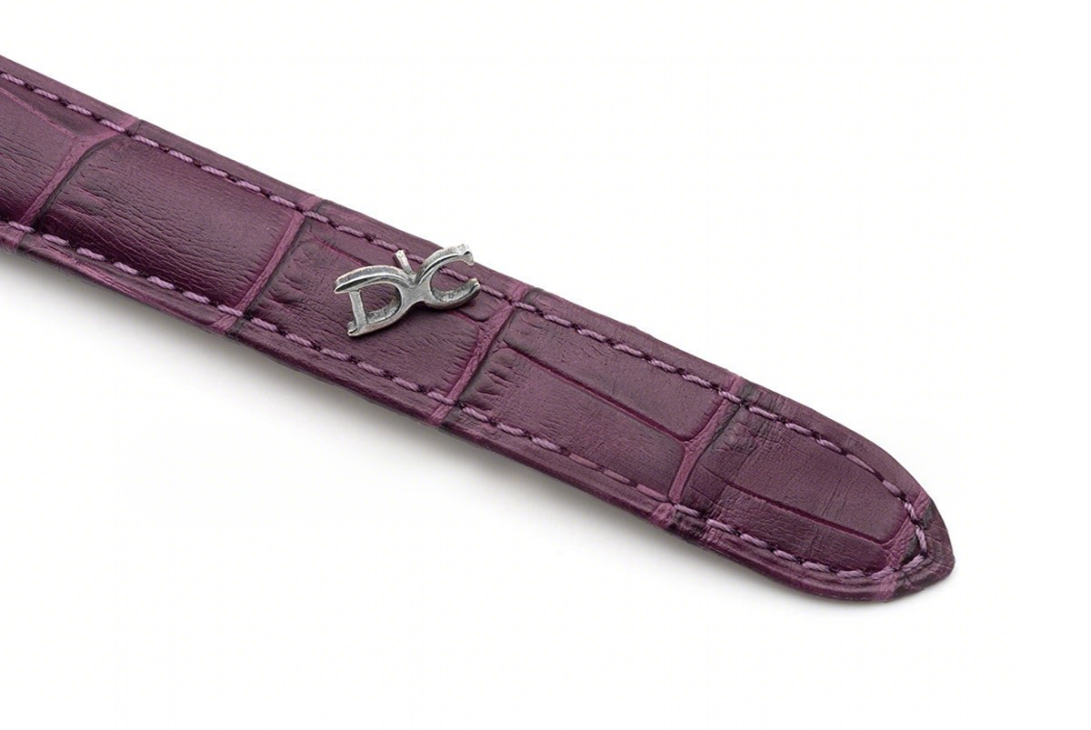 Cartier Ballon Bleu De Cartier 36mm Silver Dial in Pink Gold on Purple Leather Strap-fasswatch