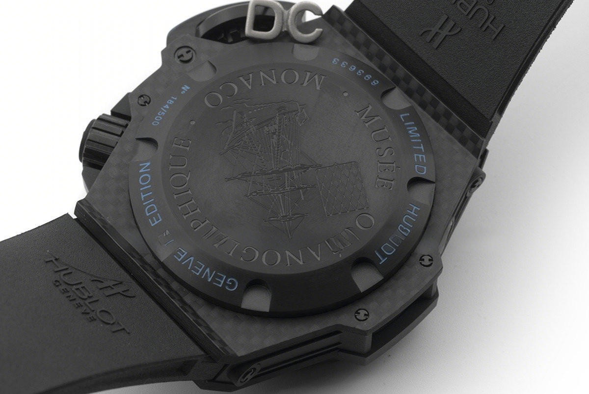 Hublot King Power Oceanographic 4000m Diver Carbon All Black Blue-fasswatch