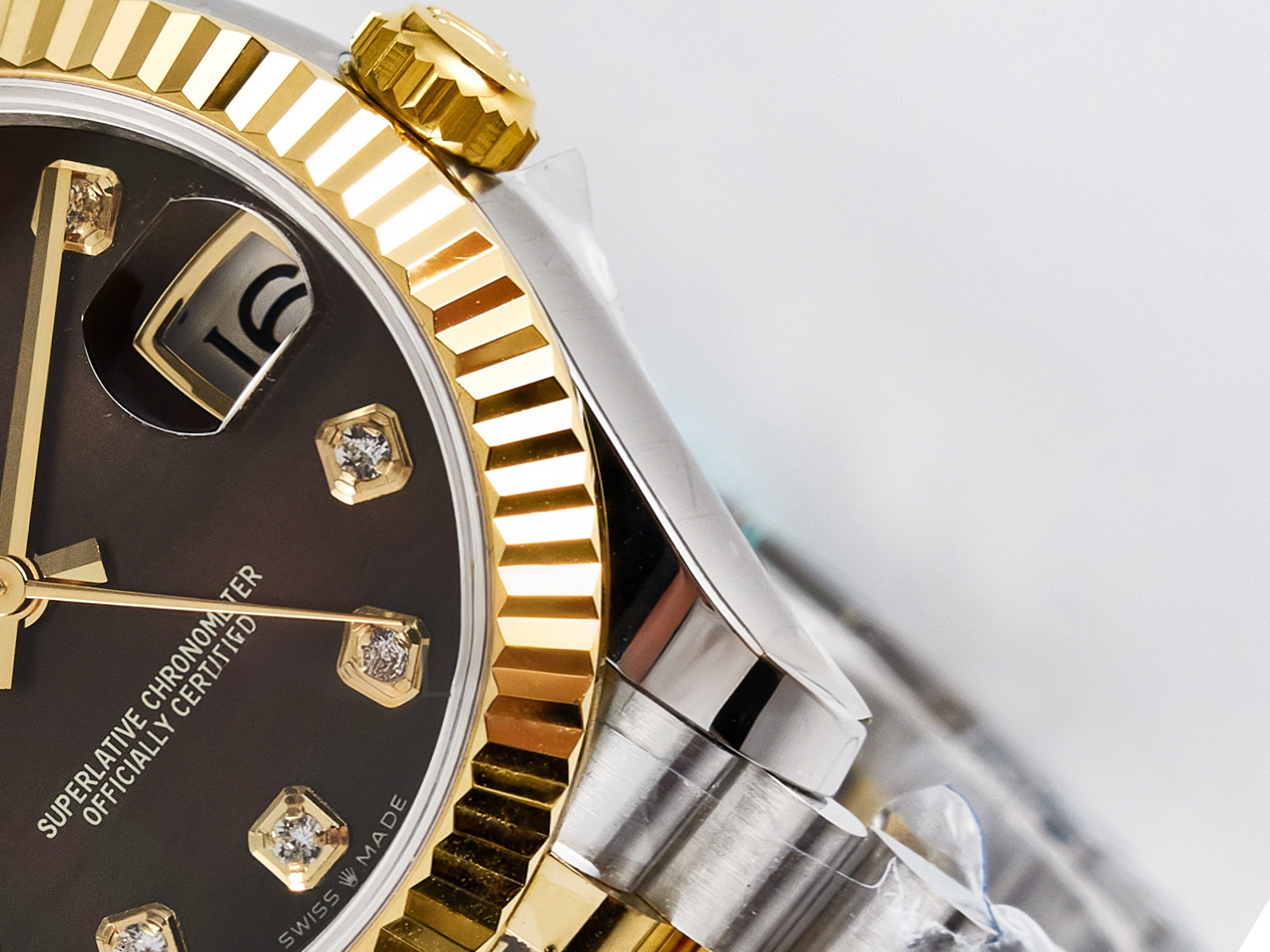 Rolex DateJust 31 278273 ARF 1:1 Best Edition 904L Steel Brown Diamonds Dial on SS/YG Jubilee Bracelet ETA 2688-fasswatch