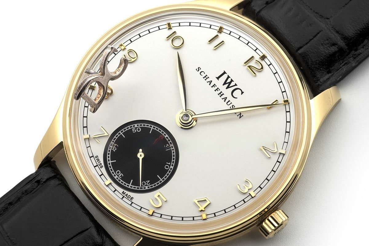 IWC Portuguese Hand Wound Eight Days IW545405 White Dial in Gold-fasswatch