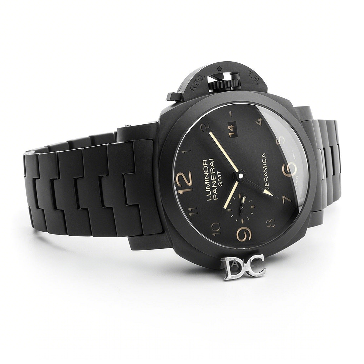 Panerai PAM438 TUTTONERO Luminor 1950 3 Days GMT Automatic Ceramica-fasswatch