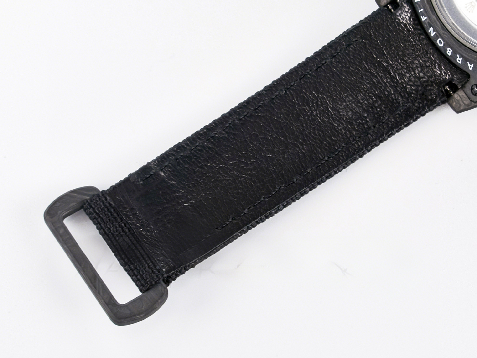 Rolex GMT Carbon DIWF Best Edition Black Carbon Dial SS Markers on Black Nylon Strap SA3285 CHS V2-fasswatch