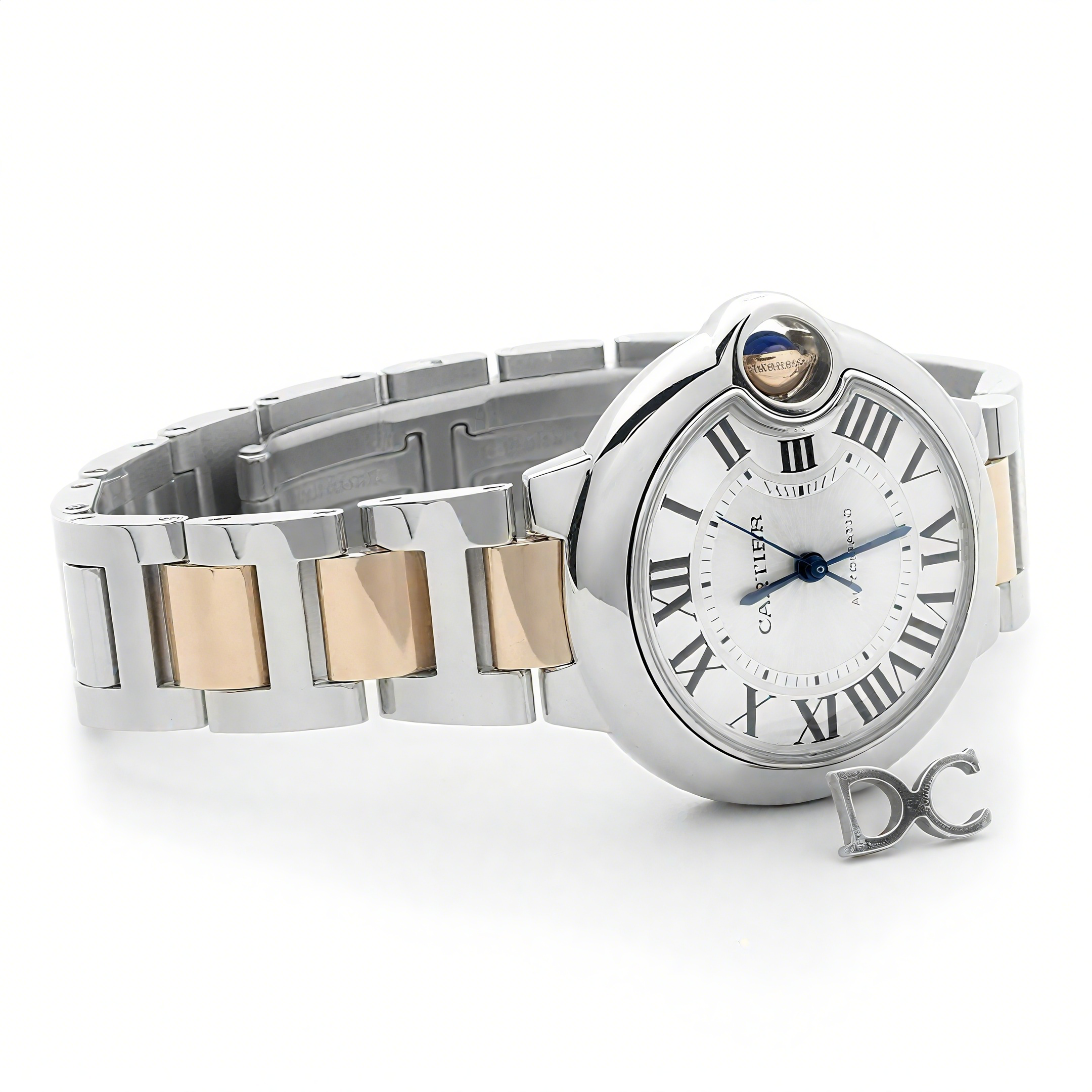 Ballon Bleu de Cartier 33mm White Dial in Steel and Gold-fasswatch