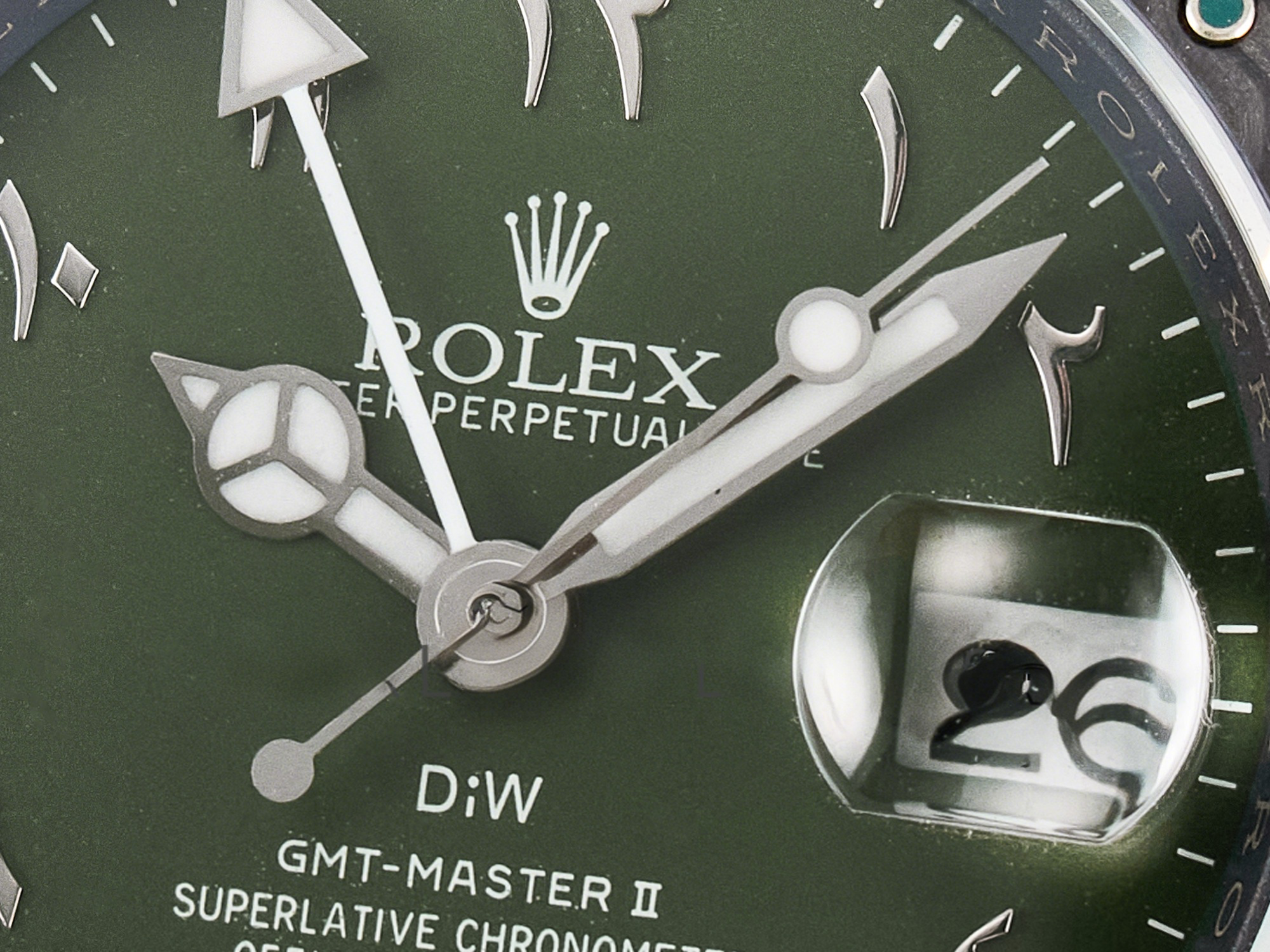 Rolex GMT Carbon DIWF Best Edition Green Arabic Dial on Green Nylon Strap SA3186 CHS-fasswatch