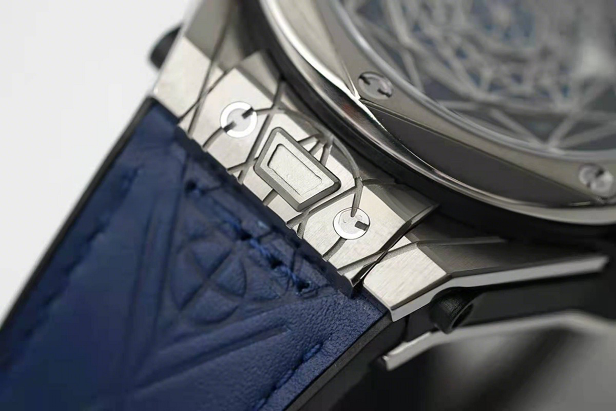 Hublot Big Bang Unico Sang Bleu in Titanium on Blue Leather Strap-fasswatch