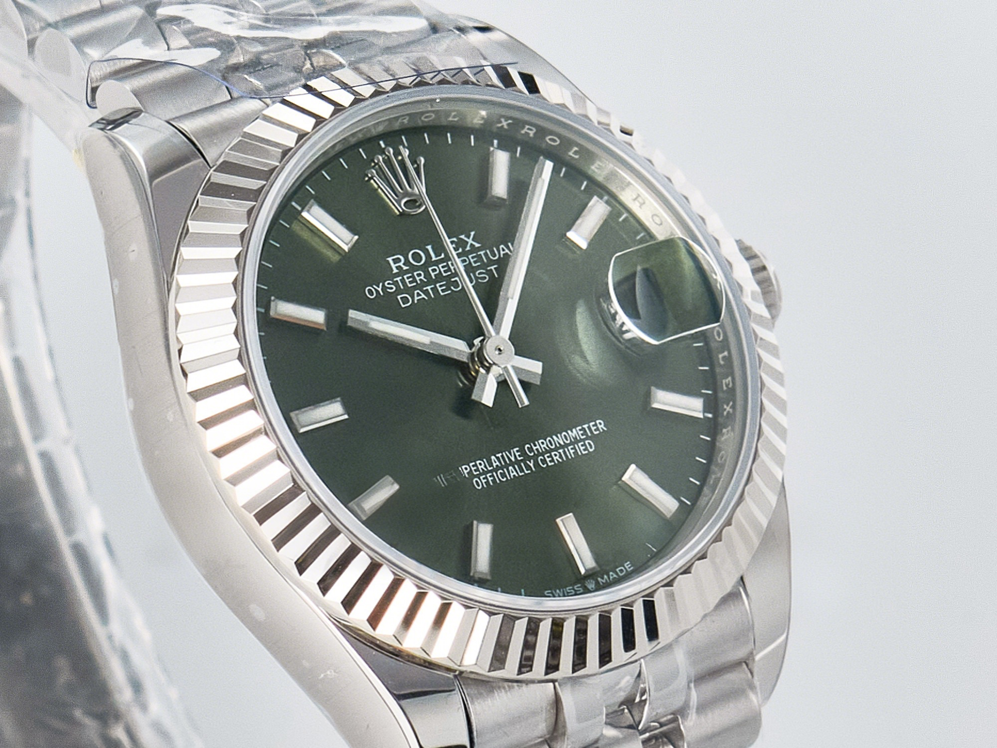 Rolex DateJust 31 278274 ARF 1:1 Best Edition 904L Steel Green Dial Stick Marker on SS Jubilee Bracelet ETA 2688-fasswatch