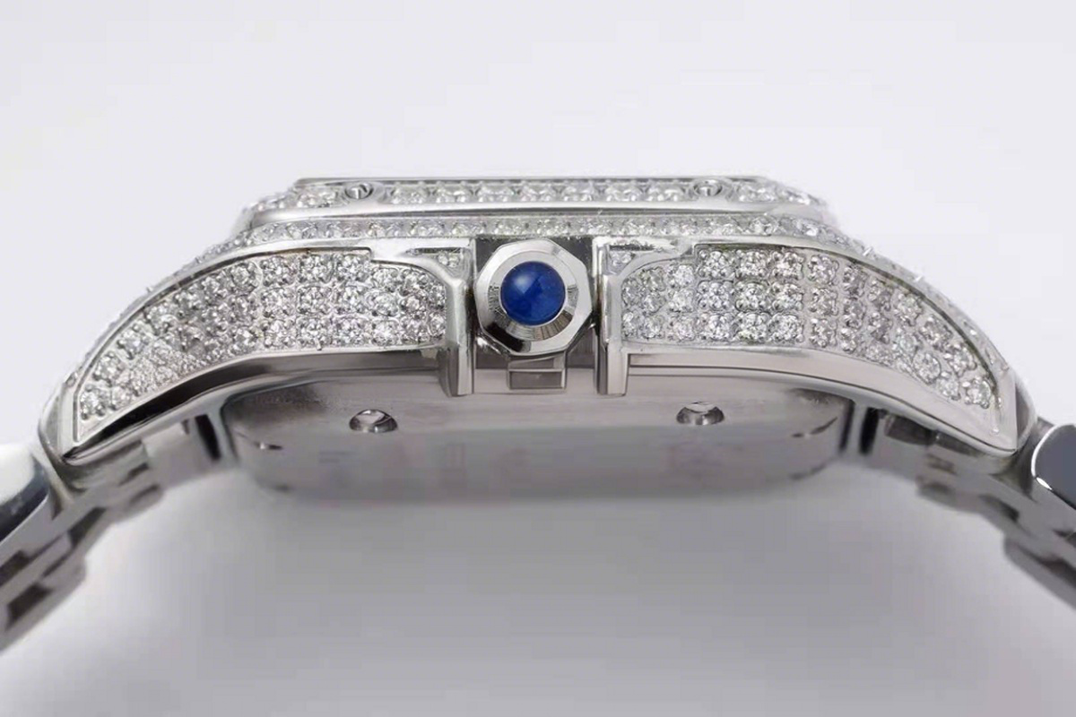 Cartier Panthère De Cartier 28mm White Dial in White Gold with Diamonds-fasswatch