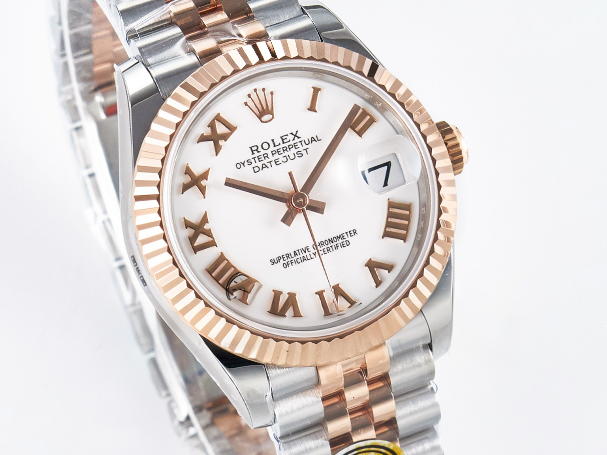Rolex DateJust 31 278271 ARF 1:1 Best Edition 904L Steel White Roman Dial on SS/RG Jubilee Bracelet ETA 2688-fasswatch