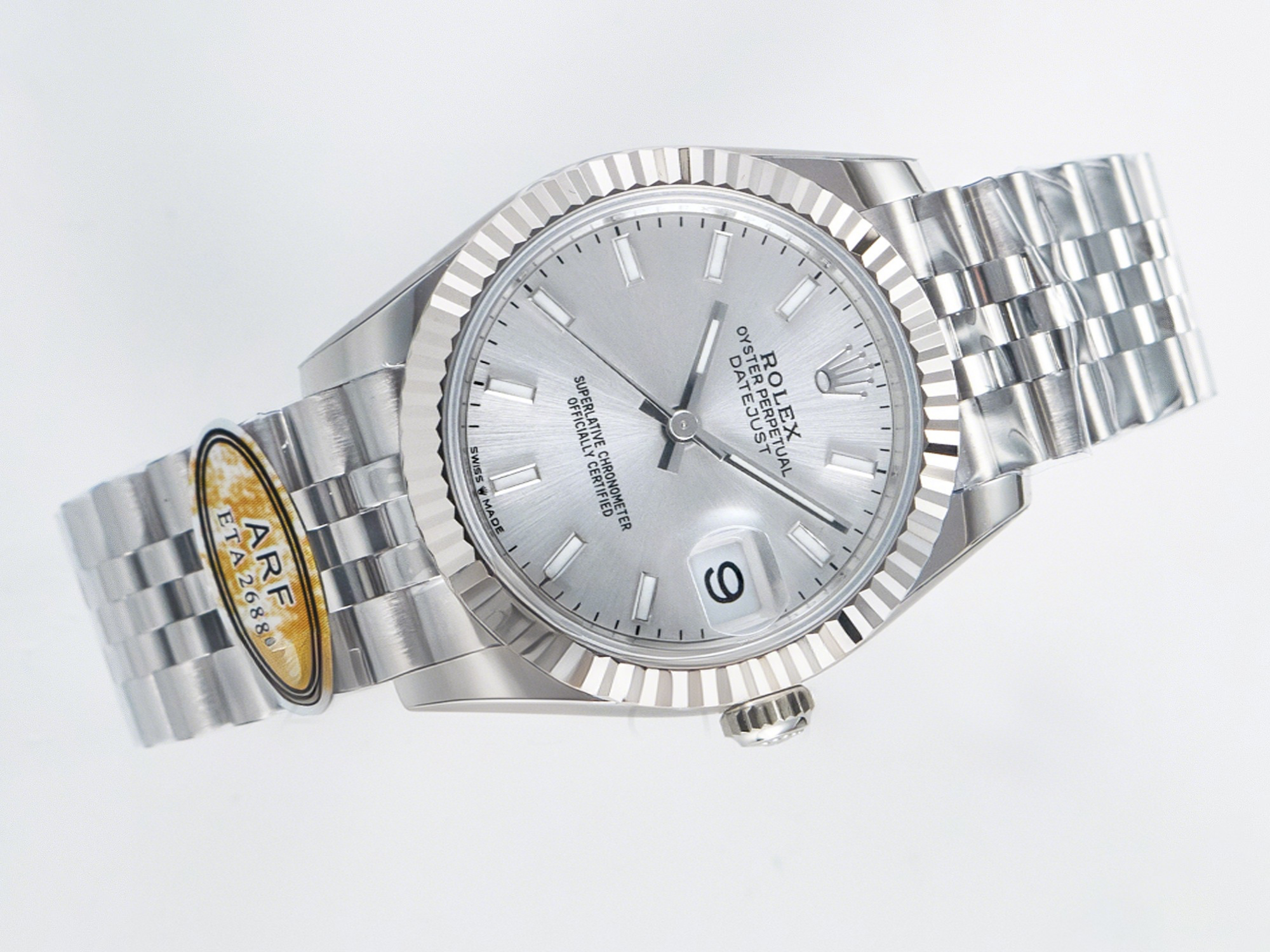 Rolex DateJust 31 278274 ARF 1:1 Best Edition 904L Steel Silver Dial Stick Marker on SS Jubilee Bracelet ETA 2688-fasswatch